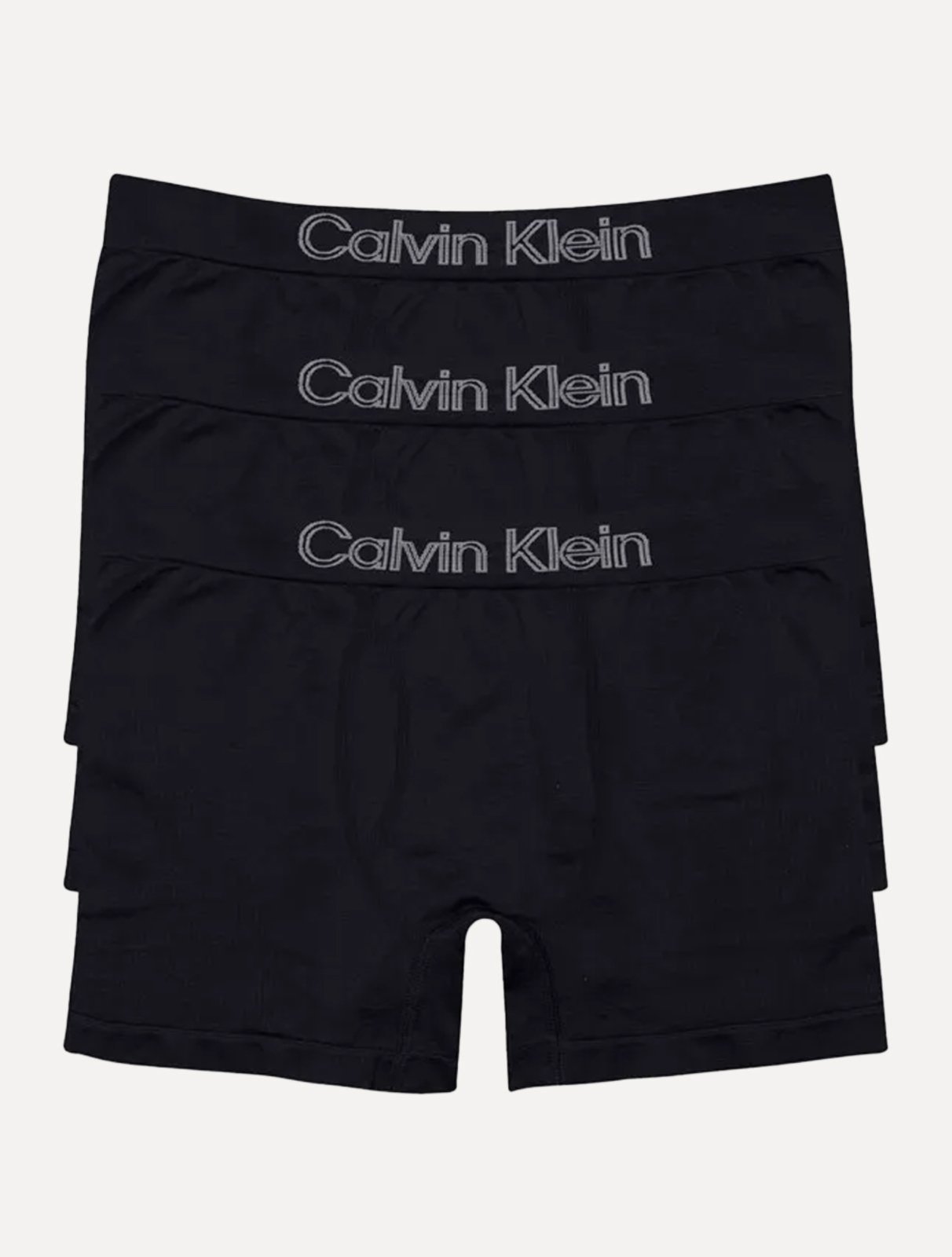 Cueca Calvin Klein Low Rise Trunk Sem Costura Preta Pack 3UN