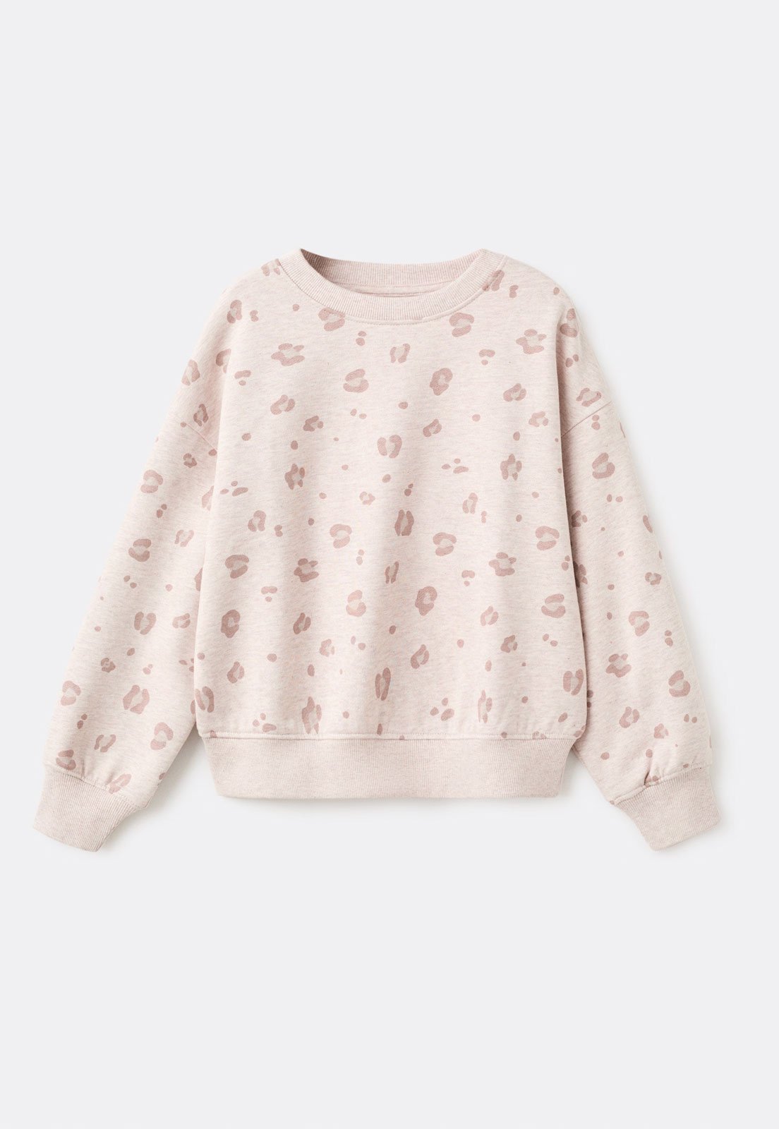 Infantil - Blusa de Moletom MANGO Estampa Animal Print Bege
