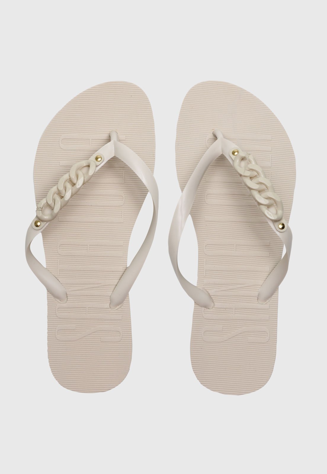 Chinelo Dedo Feminino Santa Lolla Corrente Off-White