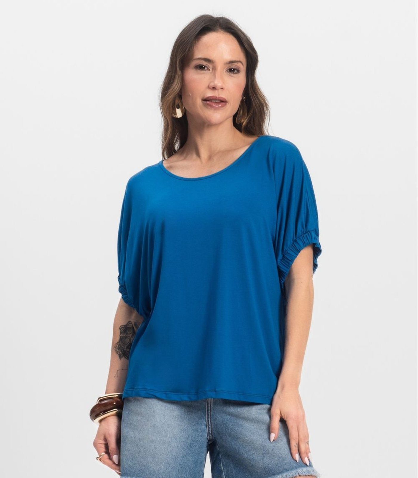 Blusa Viscose Infinita Cor Azul