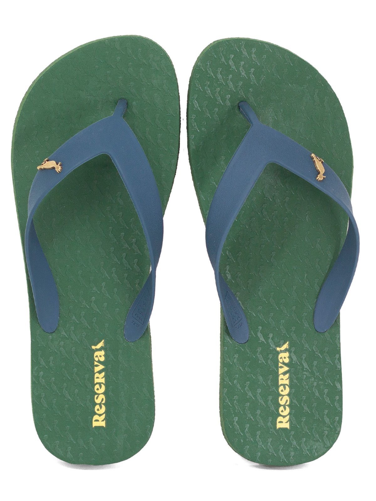 Chinelo Masculino Reserva Go Casual Confortável Borracha Premium Verde Militar Logo