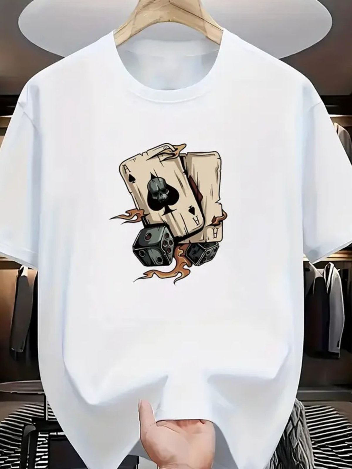 Camiseta Estampada Jogo de Sorte Safira Moda Algodão Branca