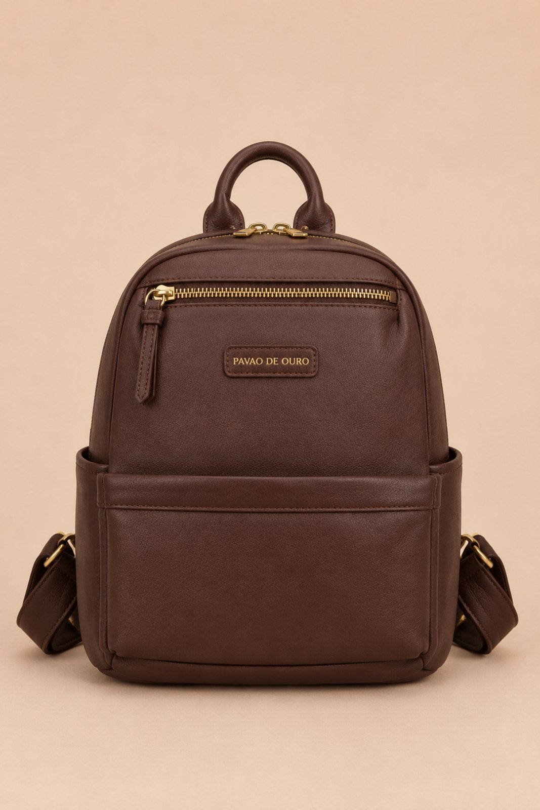 Mochila Grande Aria D Bell Outlet Fashion Marrom