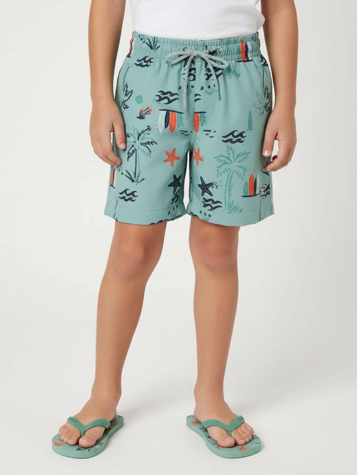 Infantil - Bermuda Estampado Para Menino - VERDE