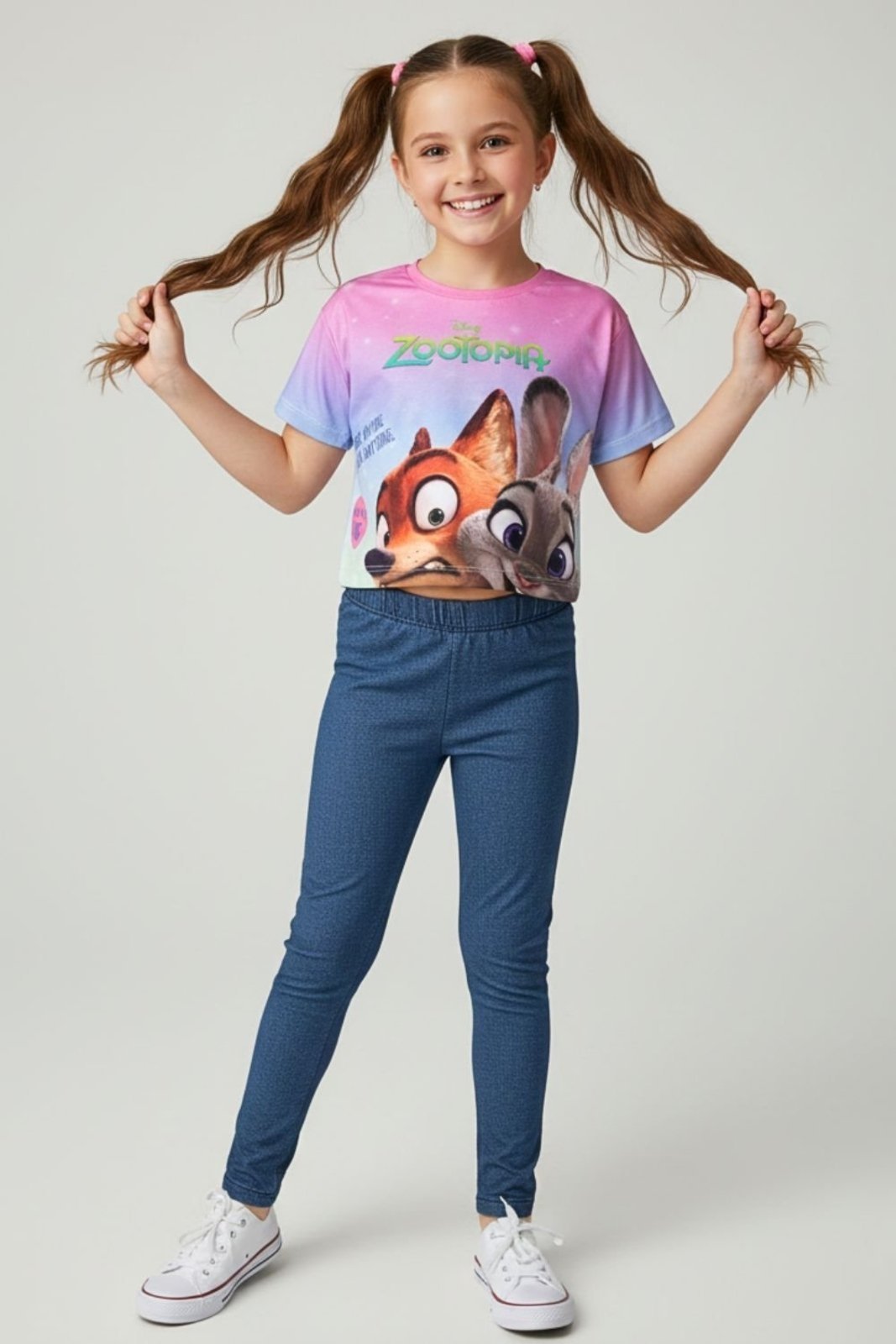 Vista 2 Infantil - Camiseta Disney Feminina Zootopia Box rosa Disney rosa