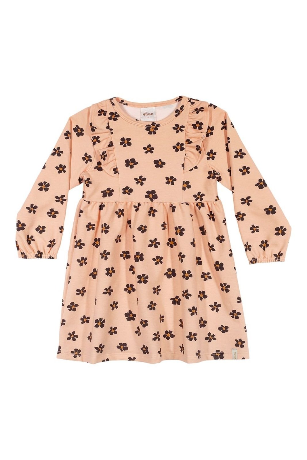 Infantil - Vestido Menina Manga Longa Floral Elian Bege