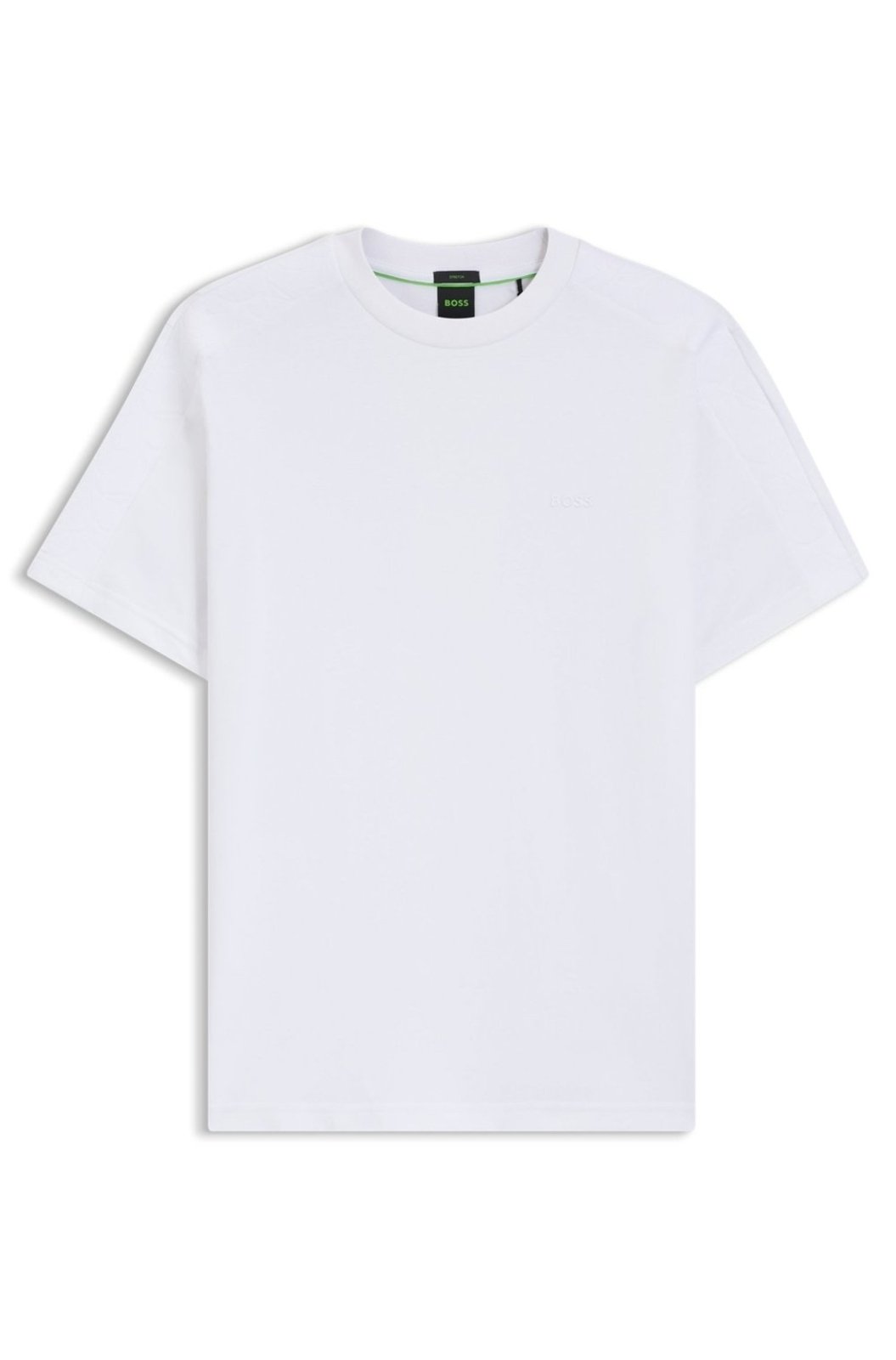 Camiseta Em Algodão Elástico Fita Jacquard