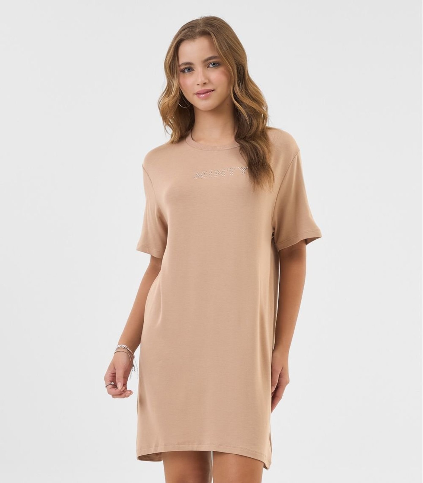 Infantil - Vestido Juvenil Curto em Molecotton Minty Marrom