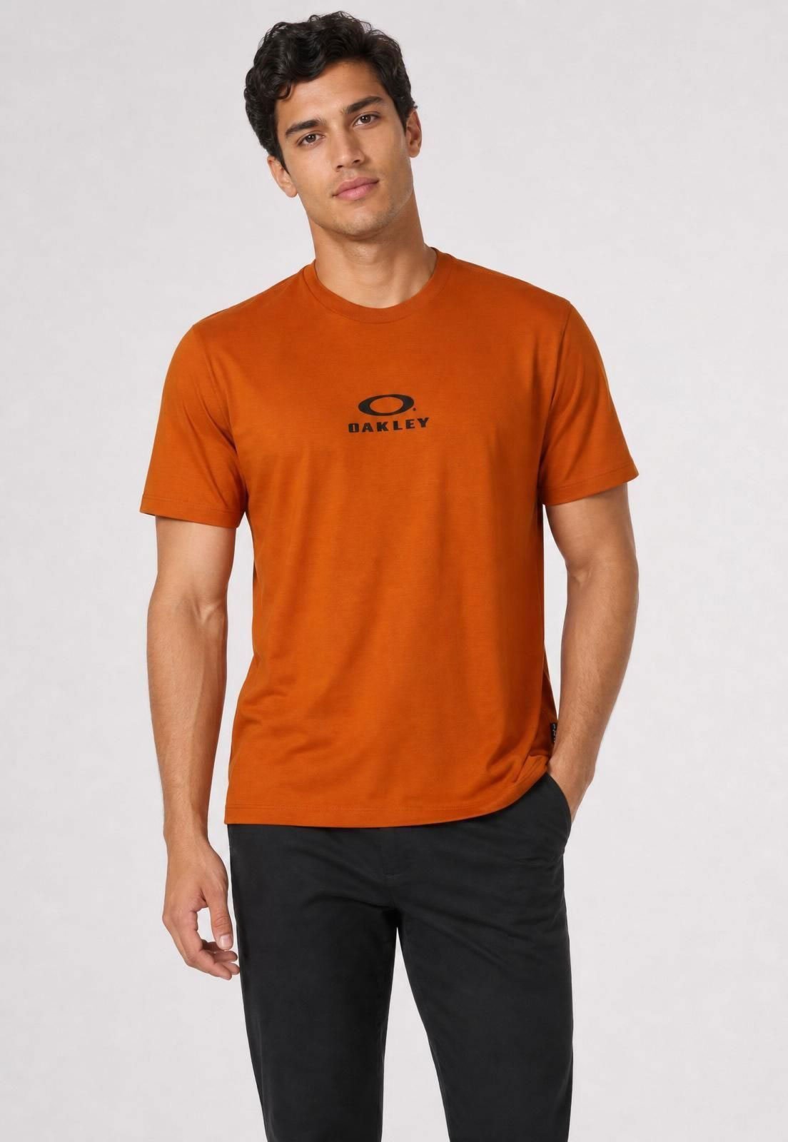 Camiseta Masculina Oakley Bark New Tee Laranja