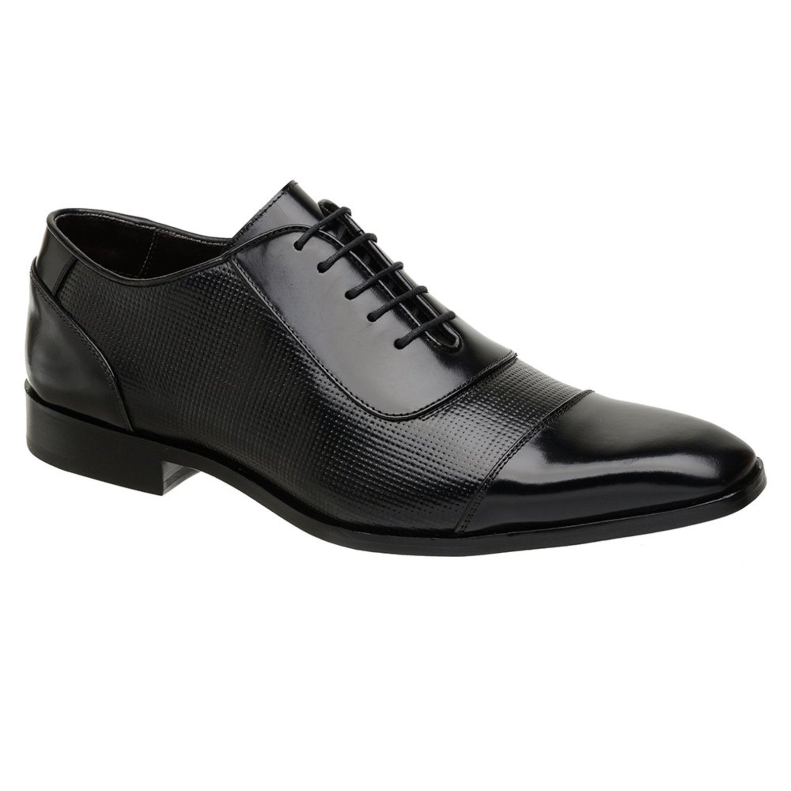 Sapato Social Masculino Malbork Couro Box Preto Com Furos 072P
