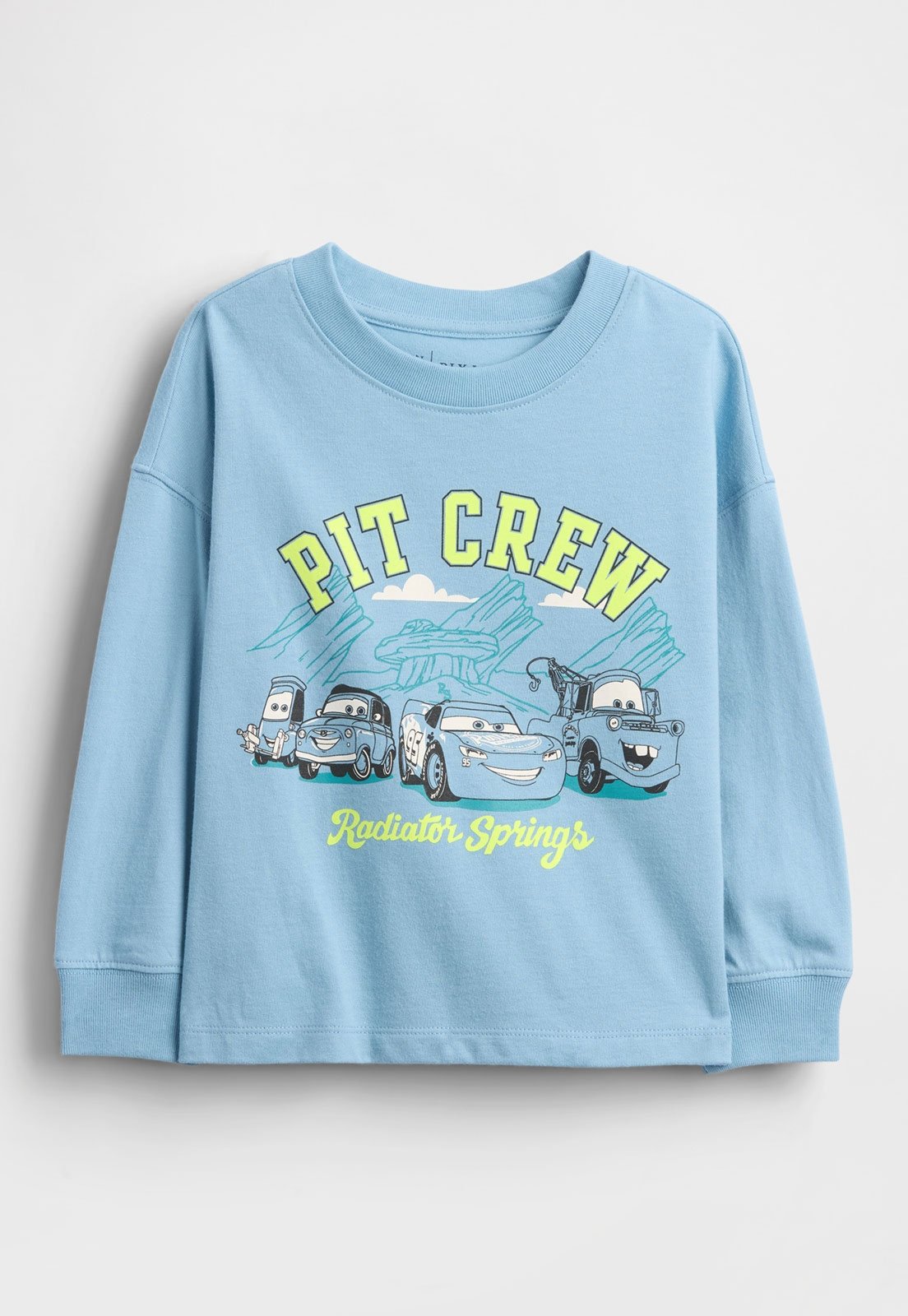 Camiseta GAP Disney Pixar Carros Manga Longa Azul