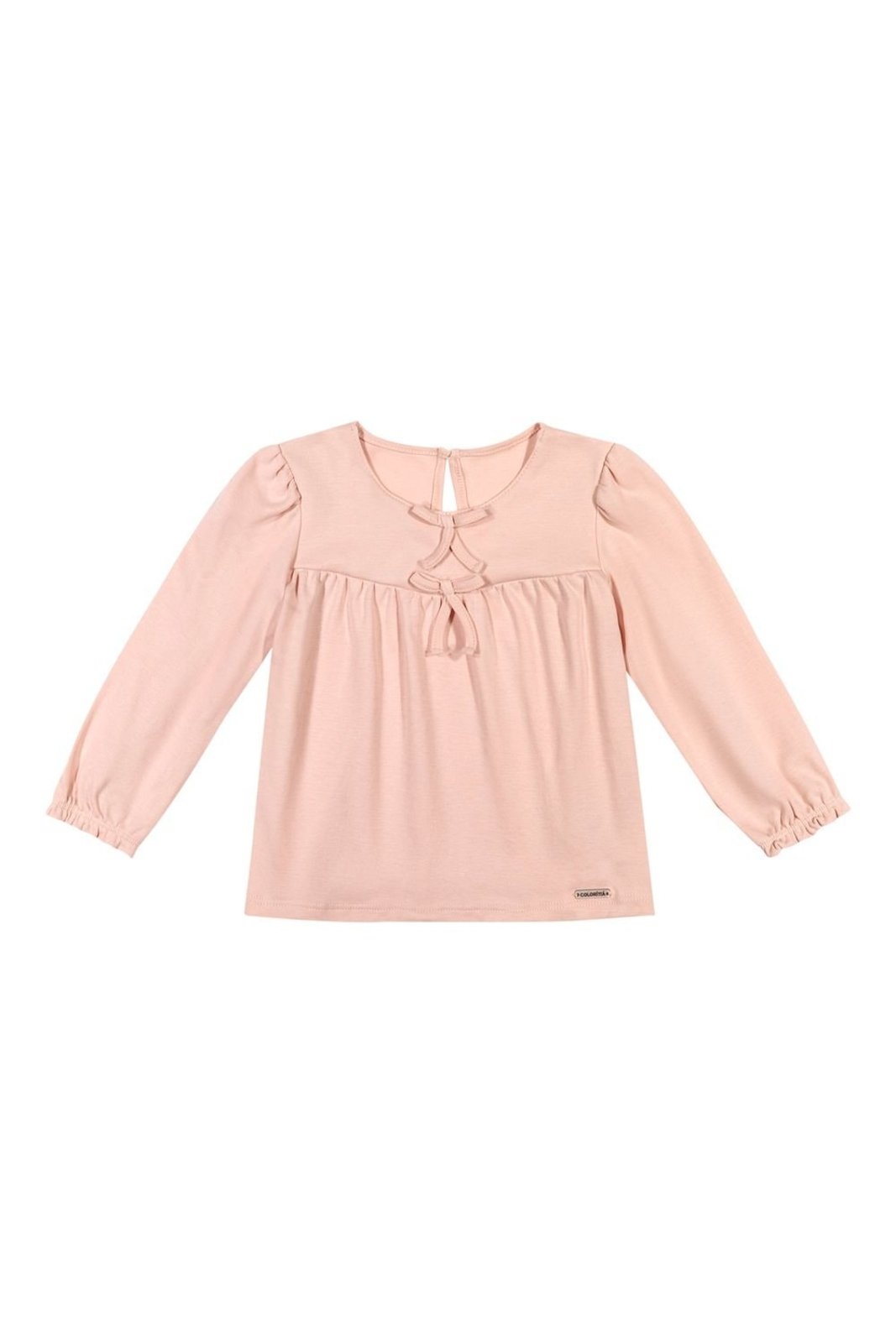 Infantil - Blusa Menina Suedine Laços Colorittá Rosa