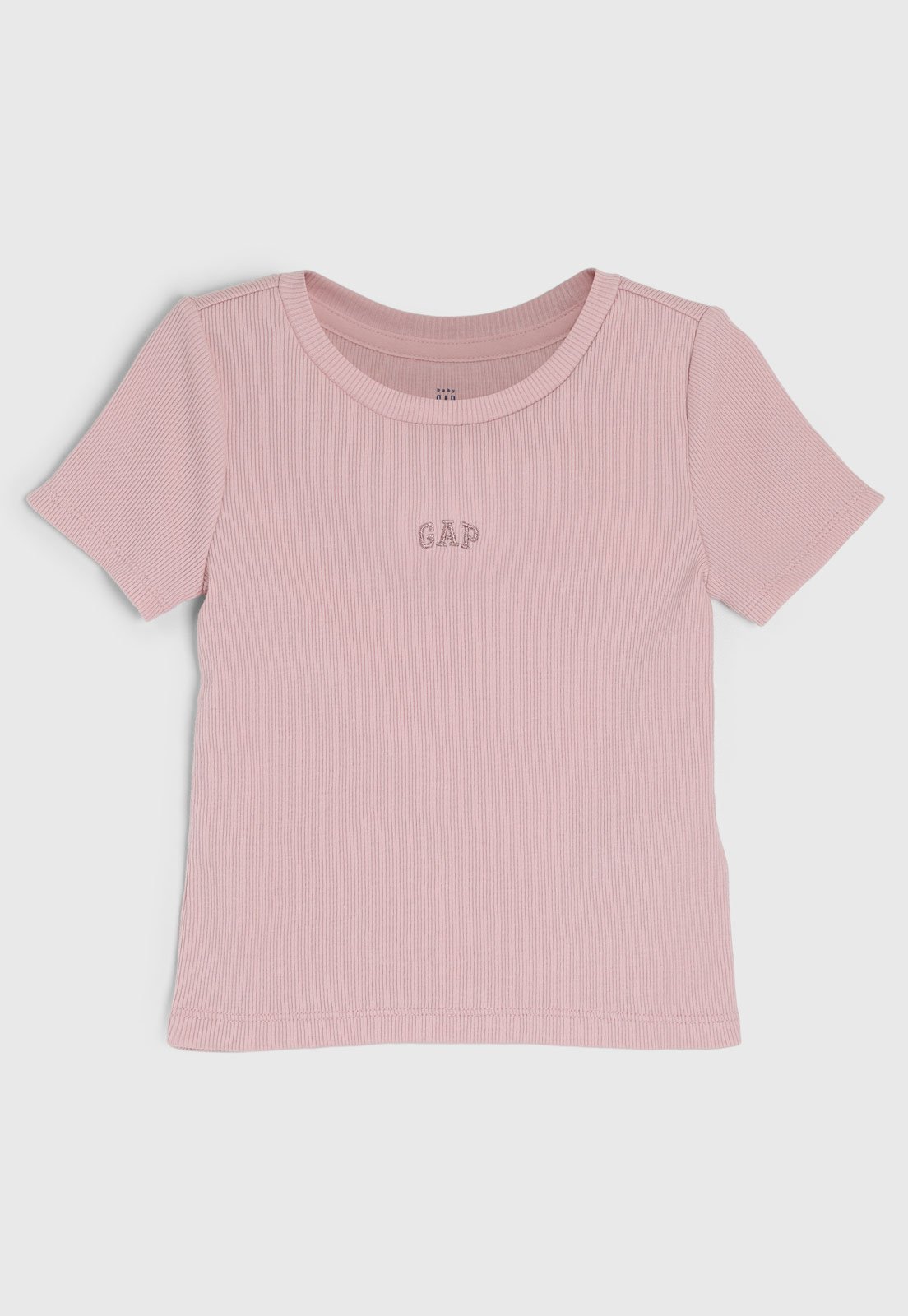 Camiseta Manga Curta GAP Canelada Rosa
