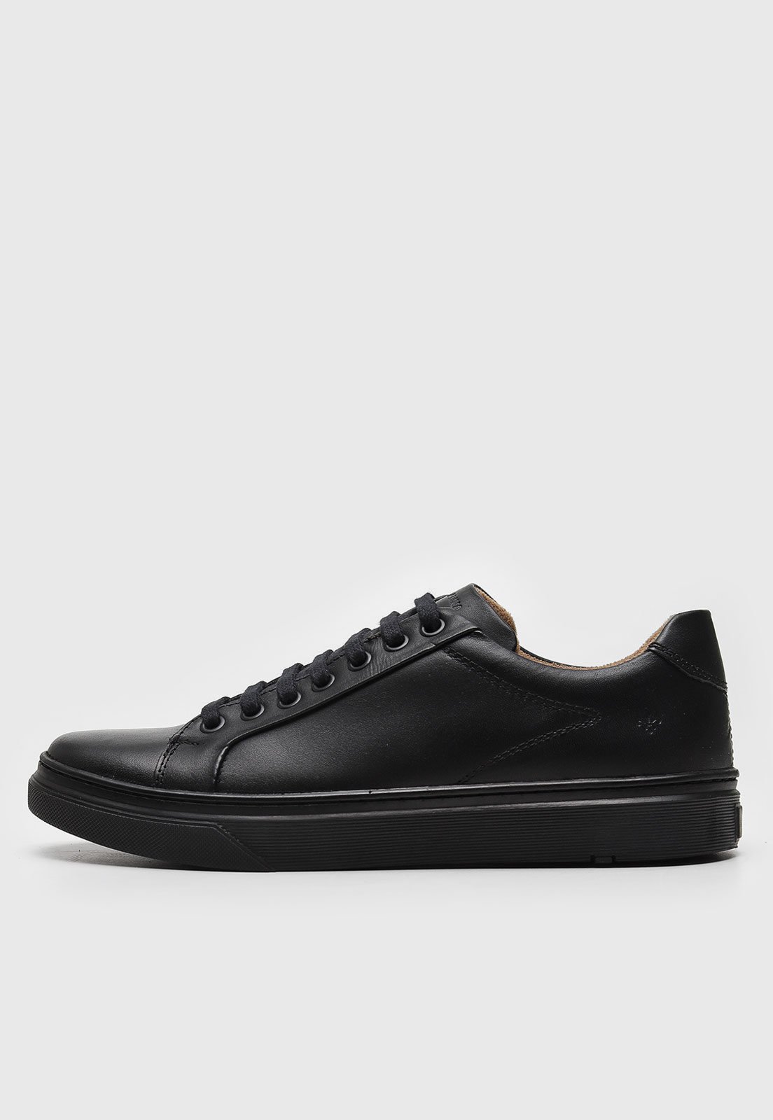 Tênis de Couro Dudalina Liso Preto