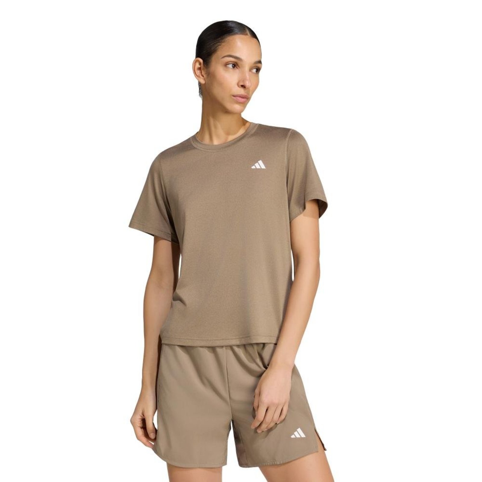 Camiseta Gola Careca Workout Essentials adidas Performance Bege