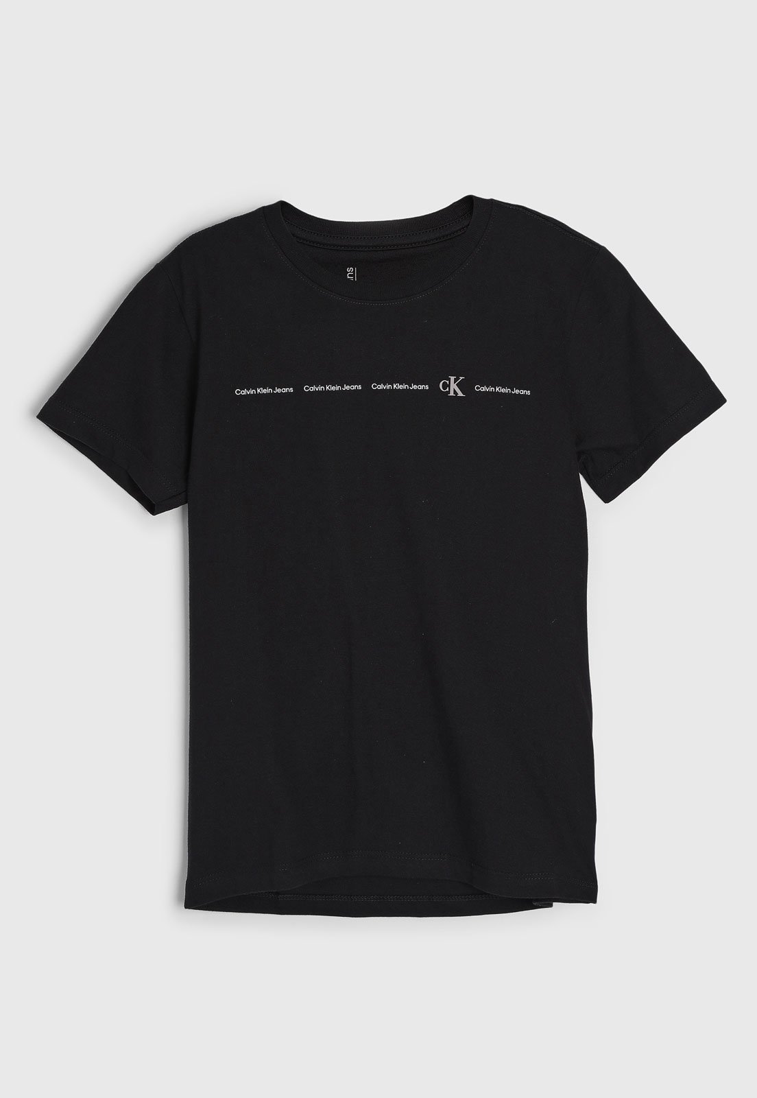 Infantil – Camiseta Calvin Klein Logo Preta
