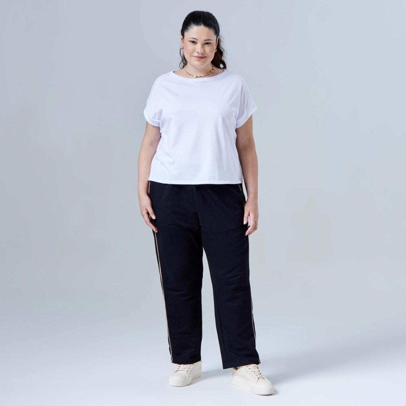 Blusa Tech Air Recorte Plus Feminina Branco