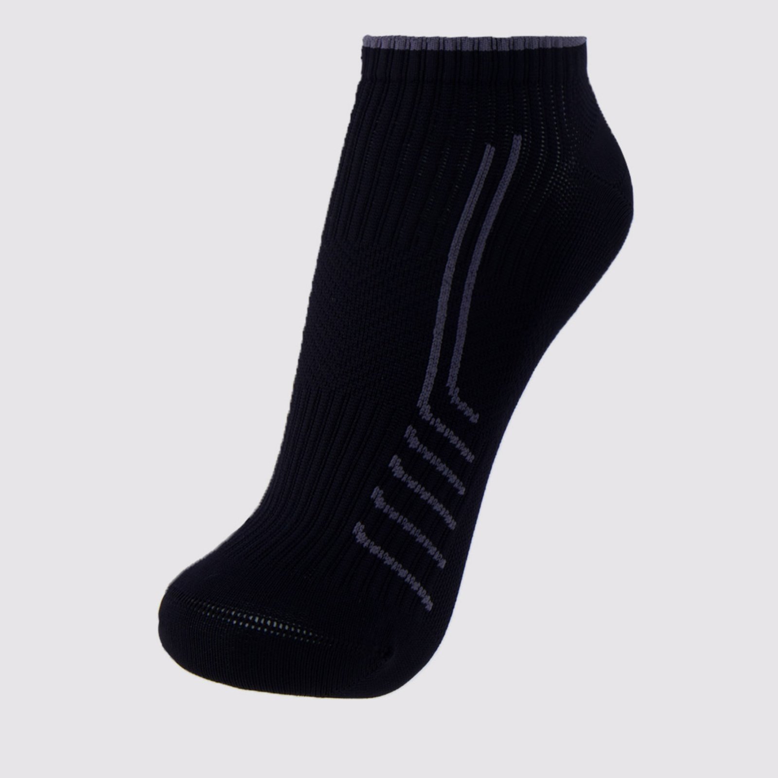 Vista 3 Kit Meia Lupo Sport Roma Cano Curto 3 Pares Preta preto Lupo preto