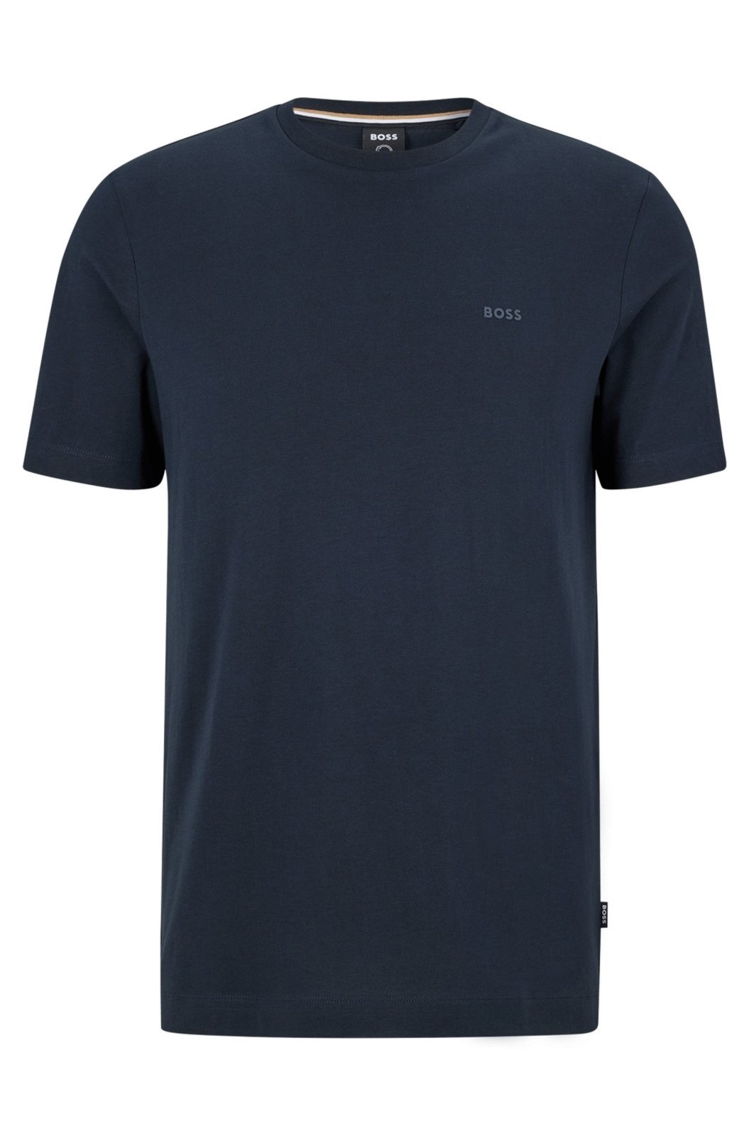 Camiseta Regular Fit Em Jersey De Algodão Com Logo