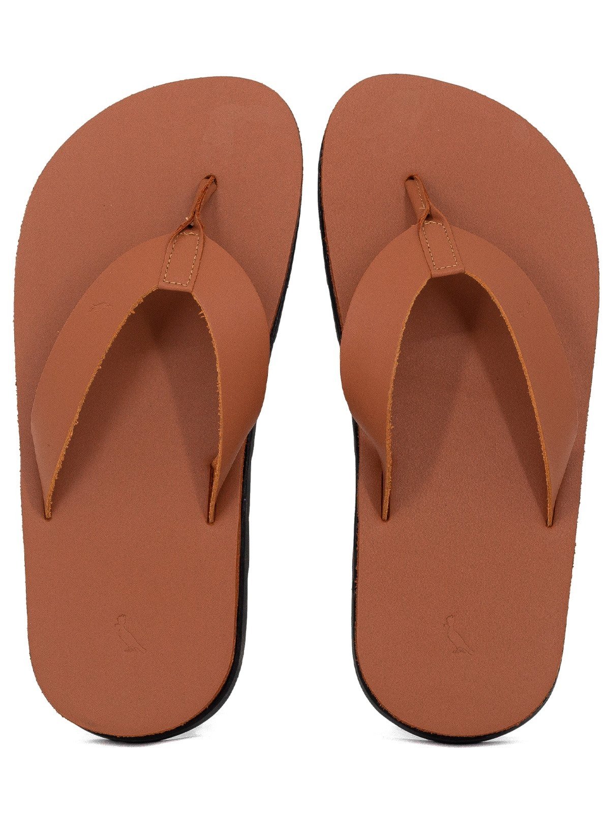 Sandália Masculina Reserva Go Deck Couro Confortável Tratorado Anatômico Chinelo Marrom Caramelo
