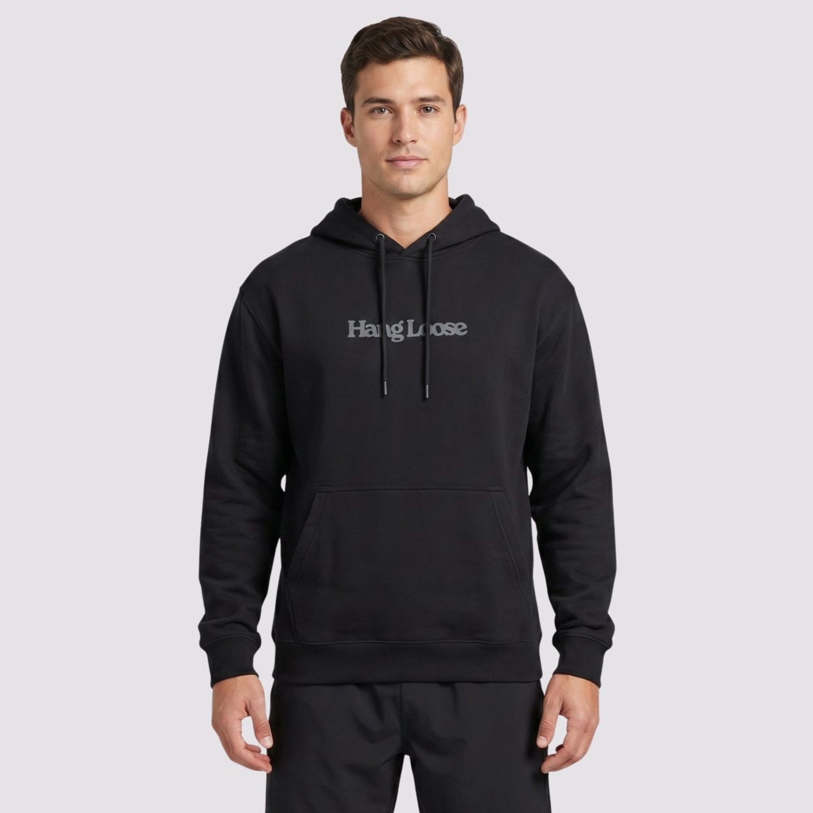 Moletom Oversize Hang Loose Typo Preto