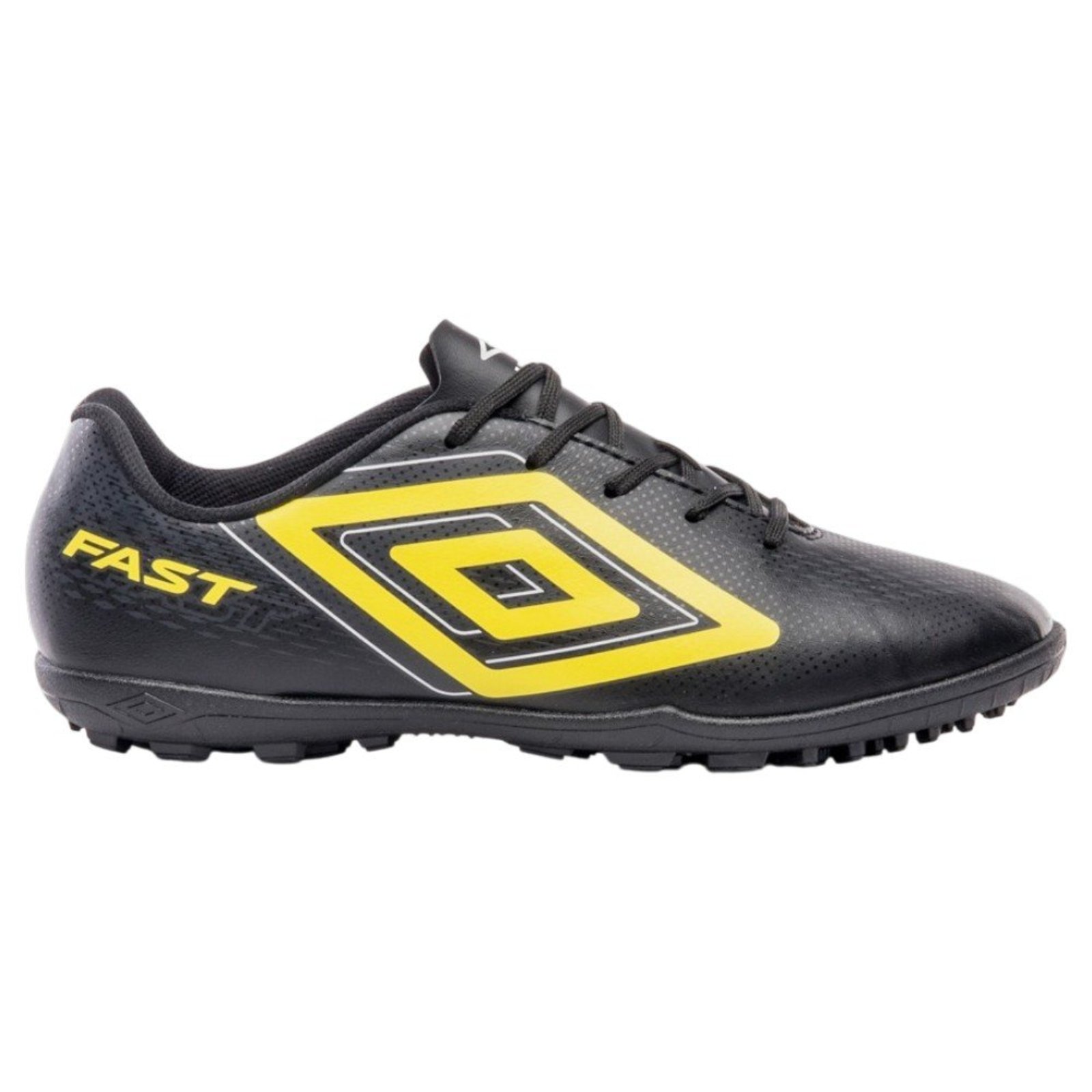 Chuteira Society Umbro Fast II Preto/Amarelo