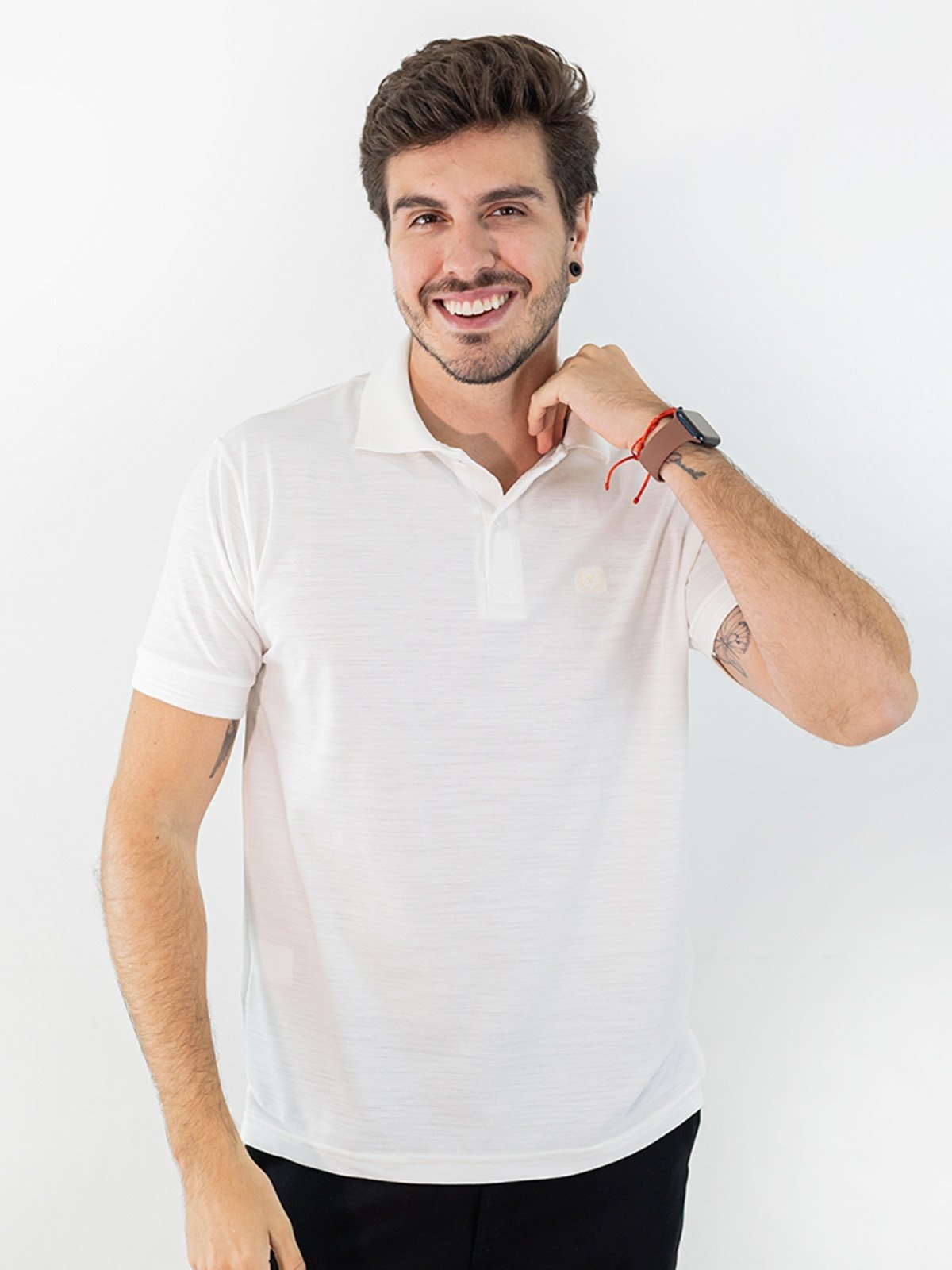 Camisa Polo Masculina Tradicional Cores Lisas Anticorpus