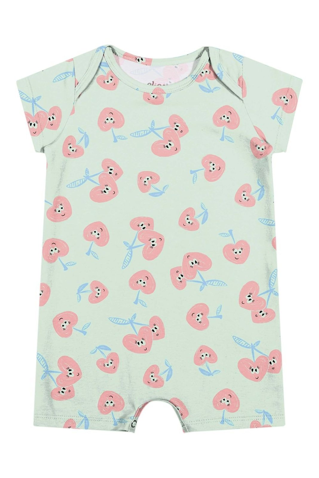 Infantil - Macaquinho Menina Curto Estampado Elian Verde