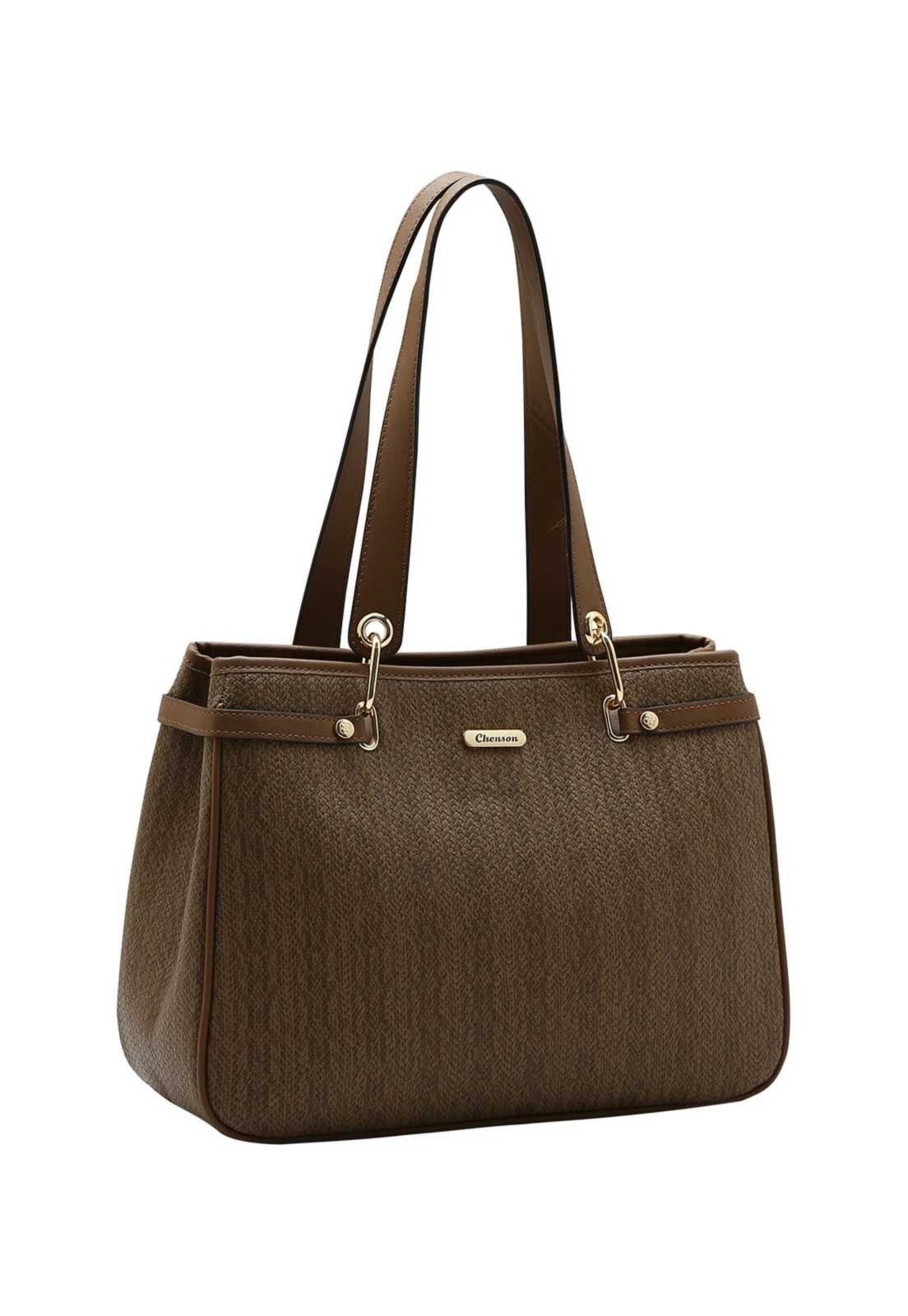 Bolsa Feminina Chenson Ombro Textura Clean 3485971 Natural