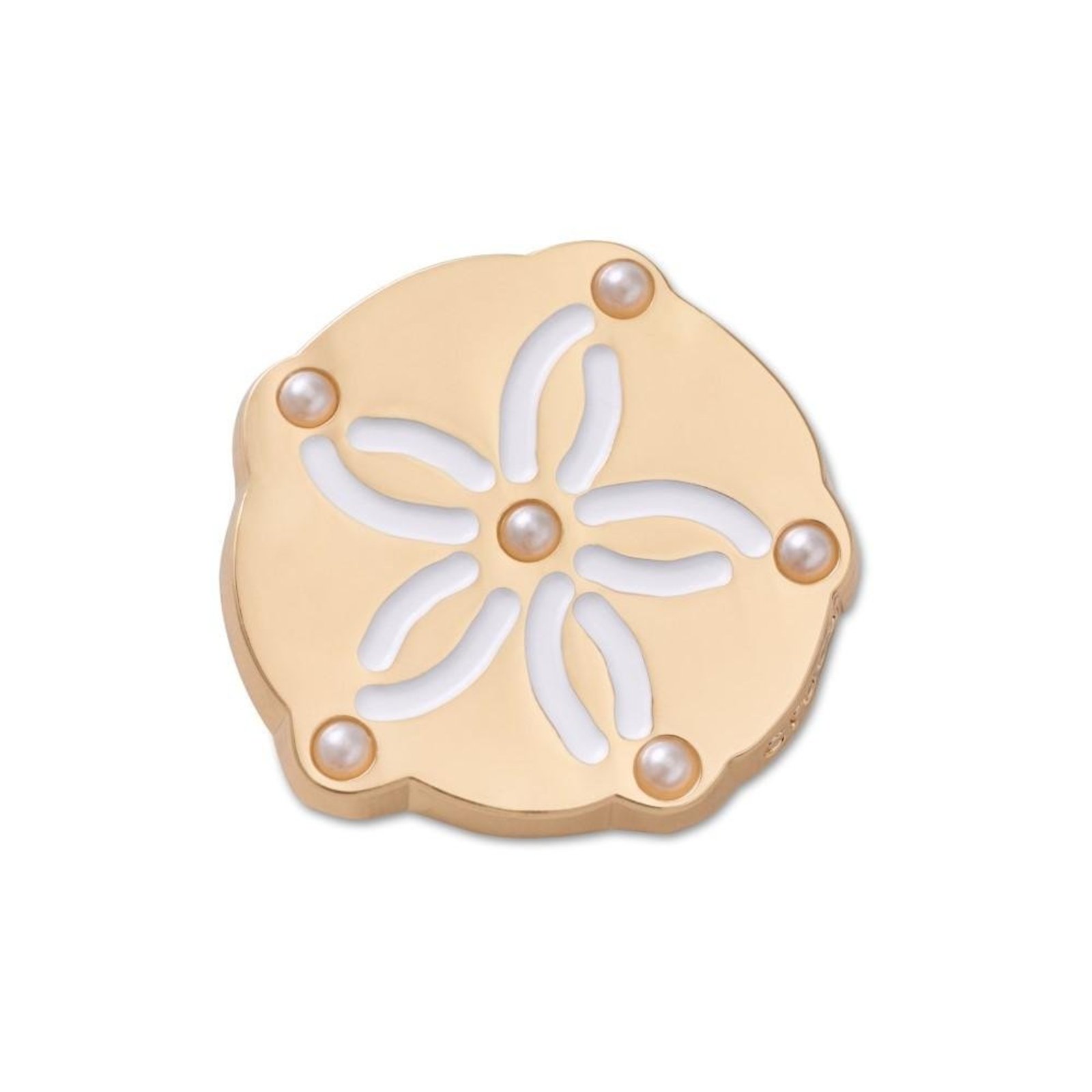 Infantil - Jibbitz™ Dólar de Areia Dourada Único Branco