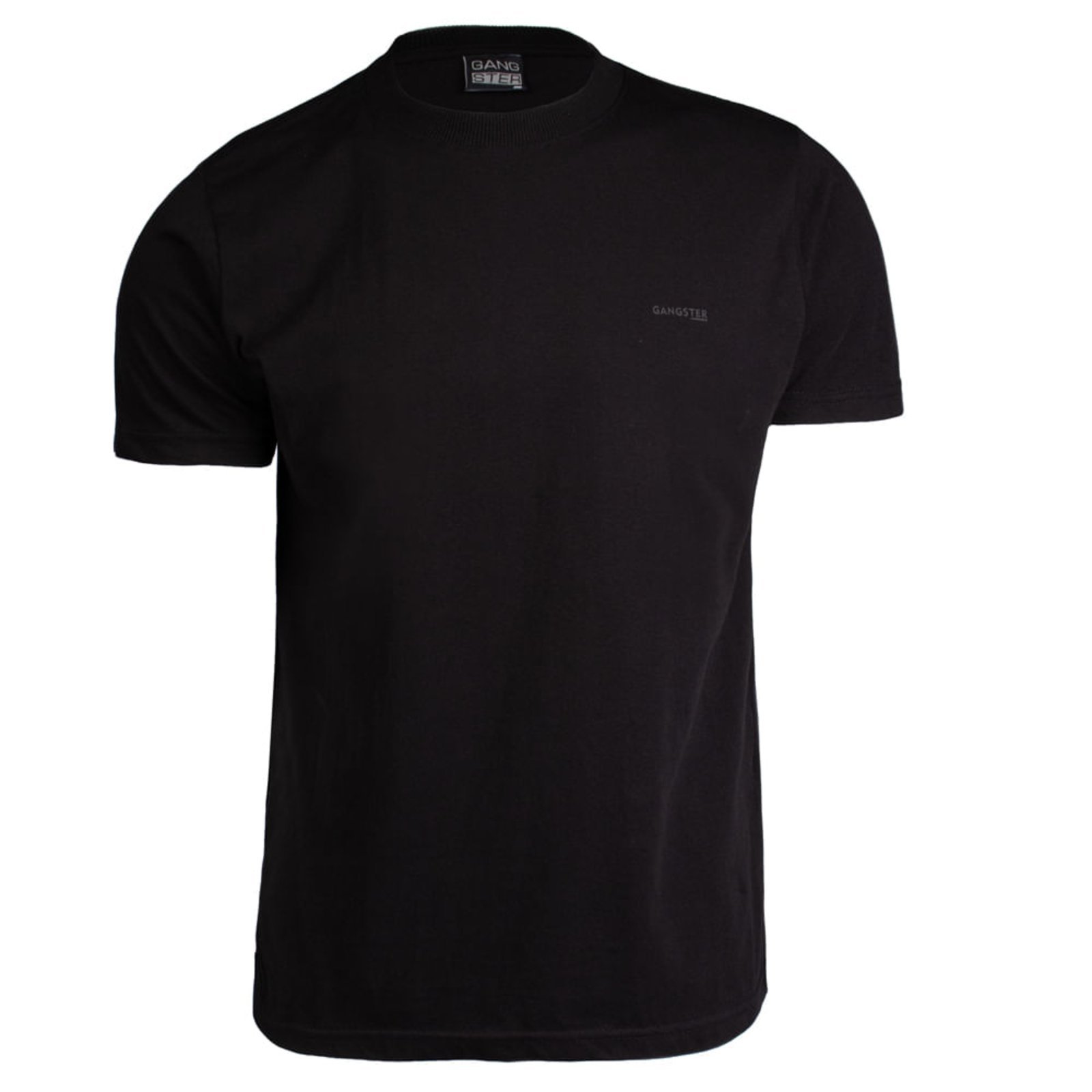 Camiseta Masculina Gangster Algodão Lisa Preto