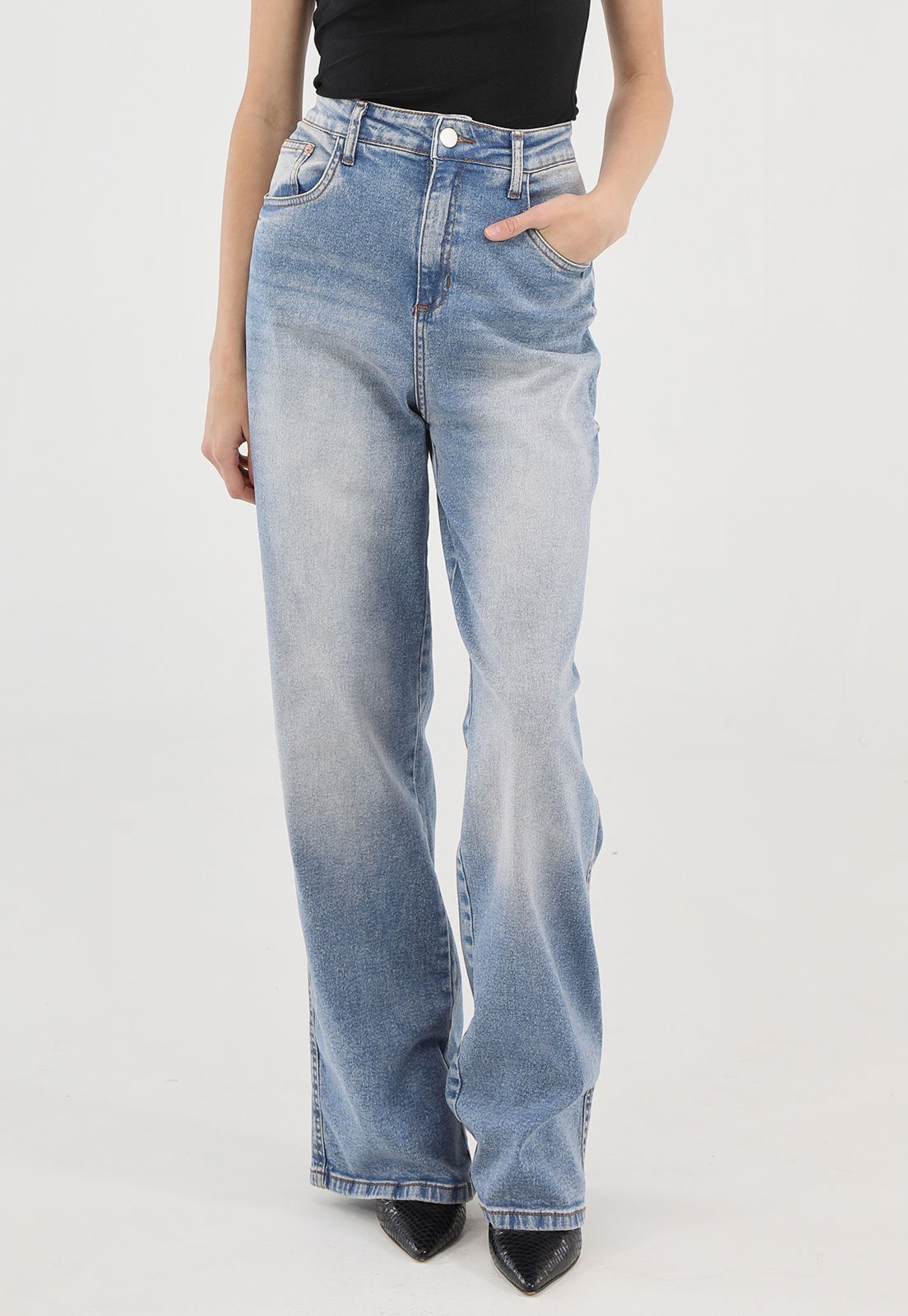 Calça Jeans My Favorite Reta Pocket Azul