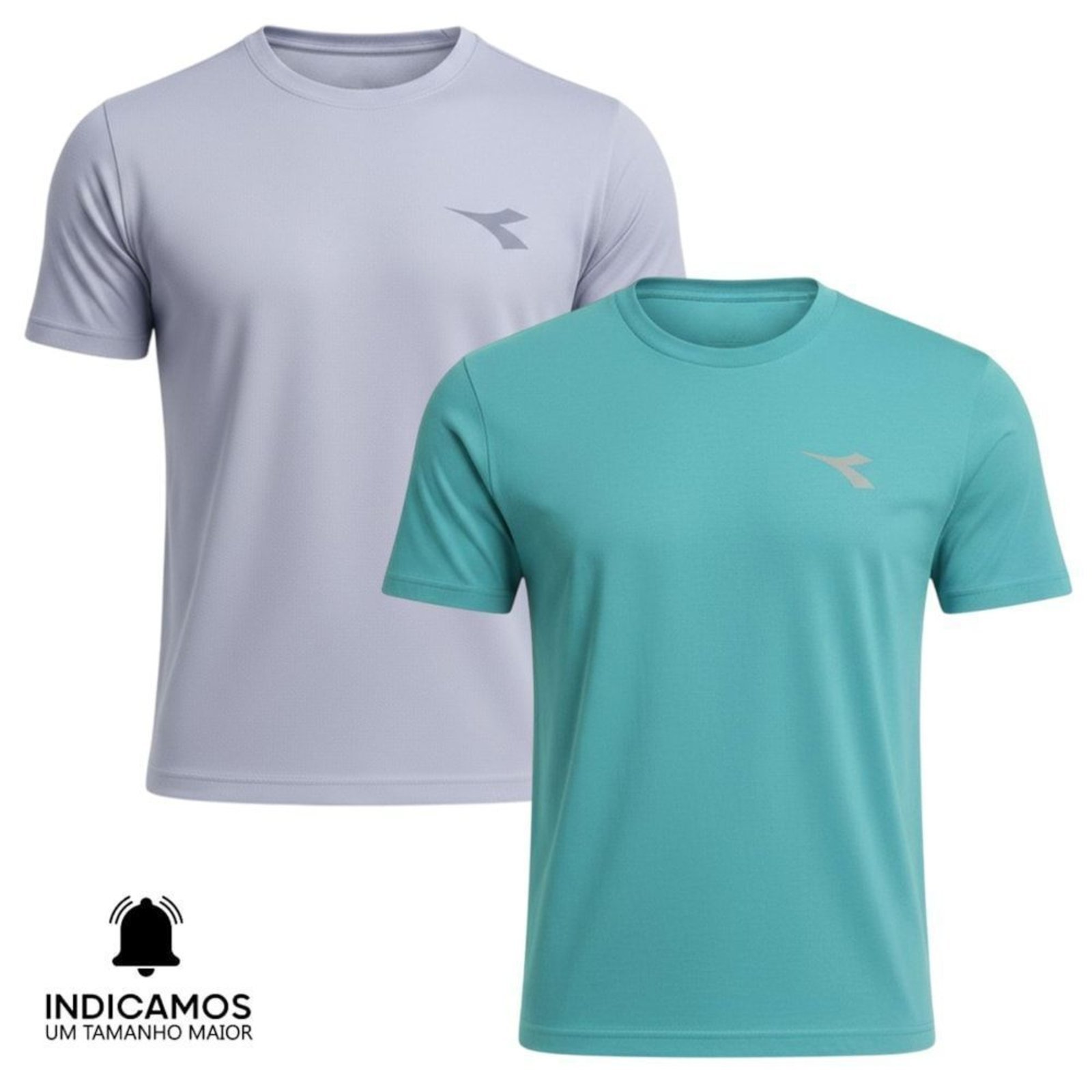 Kit 2 Camisetas Diadora Small Logo Masculina - Cinza - diadora