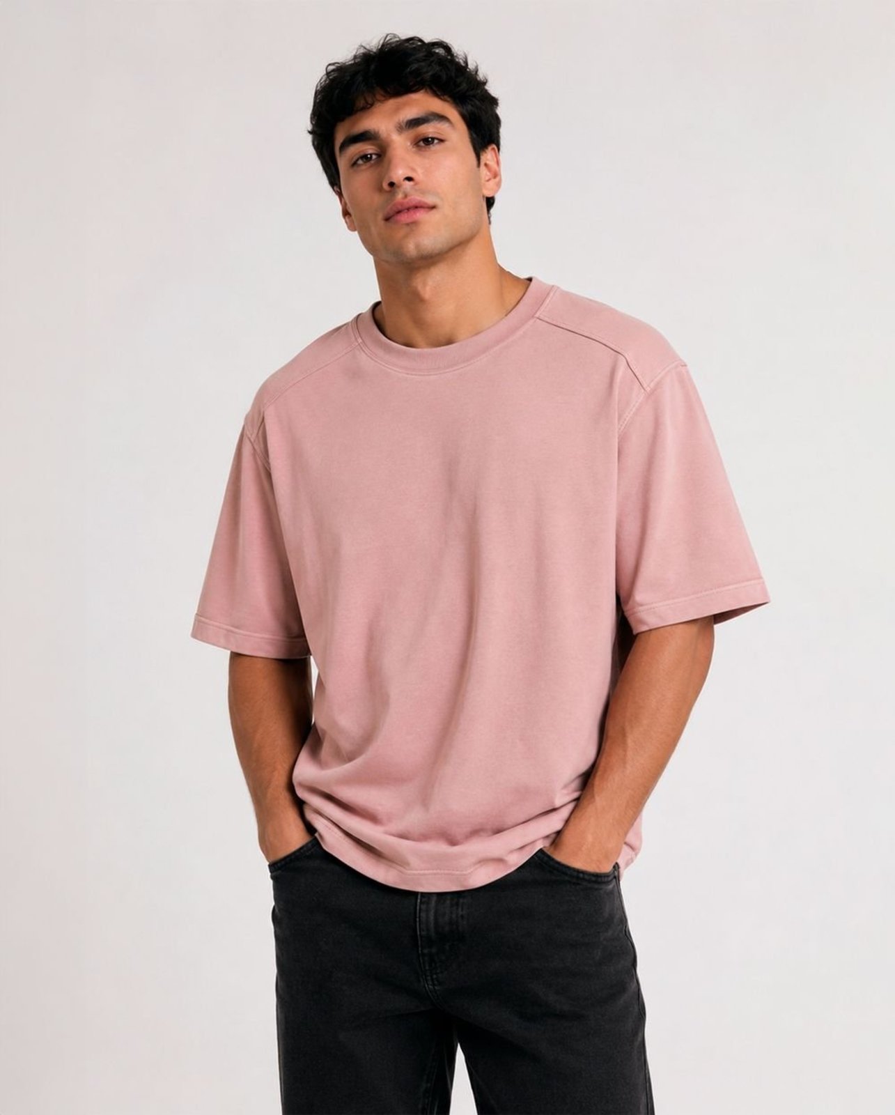 Camiseta Masculina Oversize 80092 Salmao Consciência