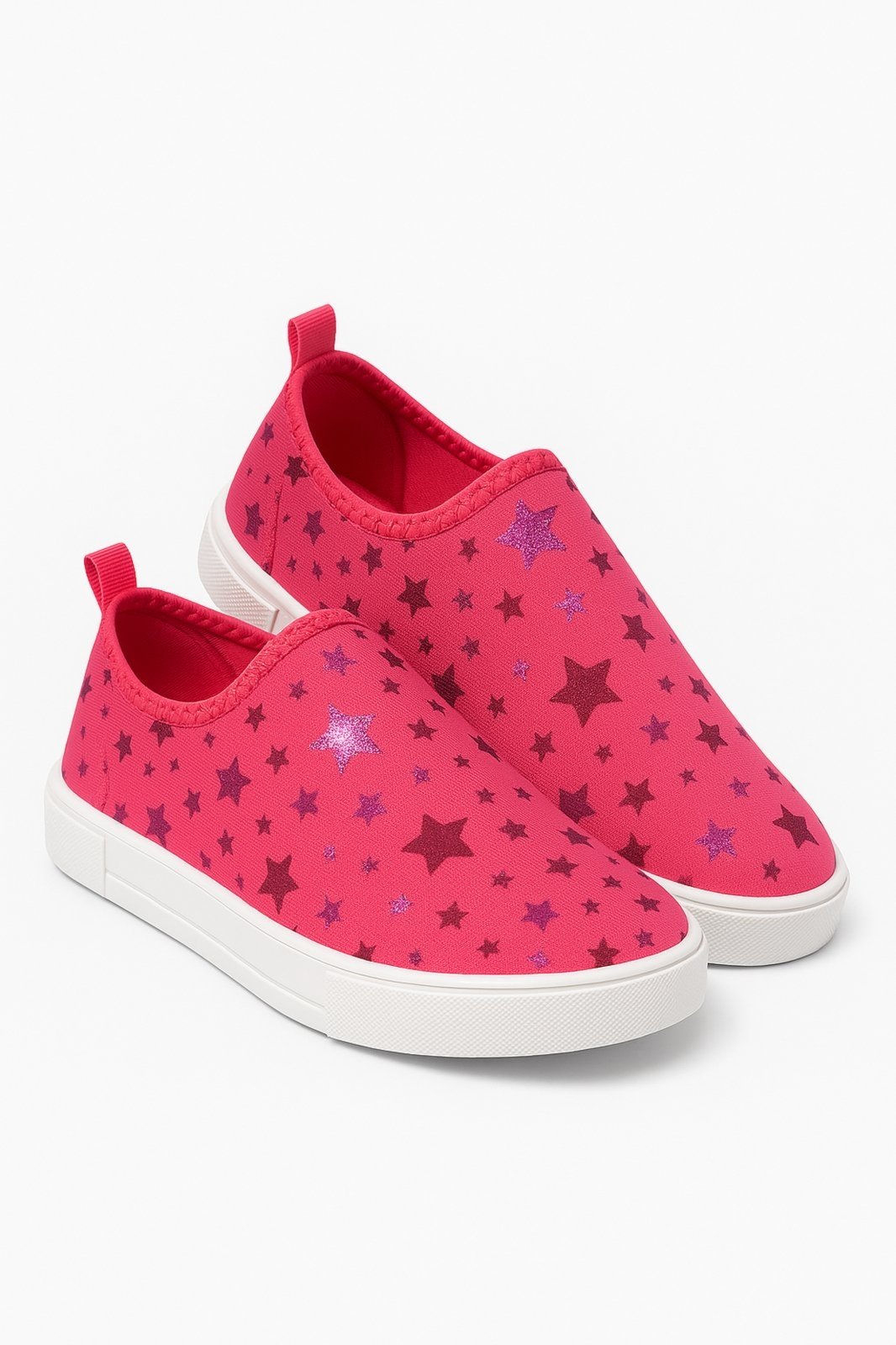 Vista 2 Infantil - Tênis Calce Fácil Sublimado Estrelas VIDA COSTEIRA rosa