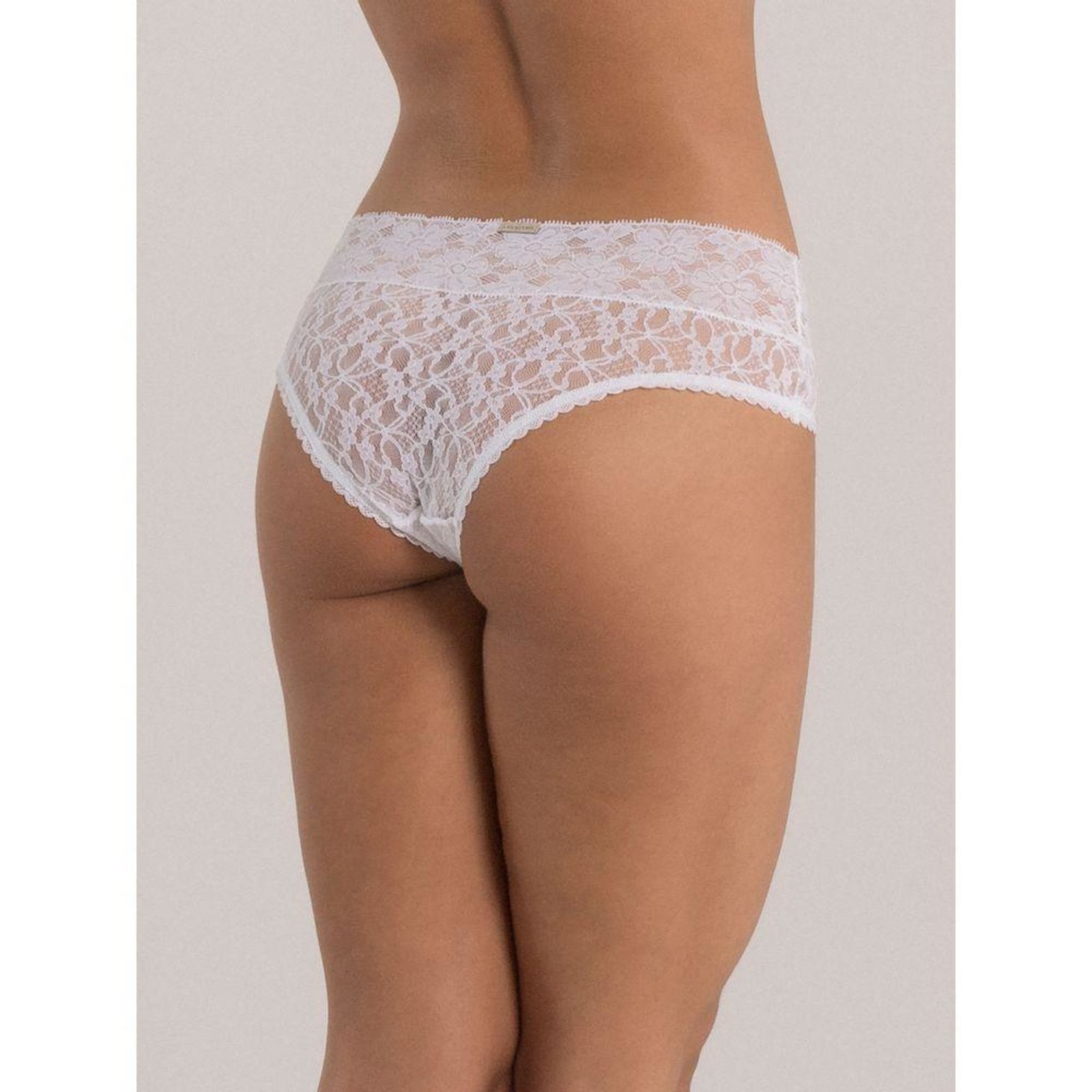 Vista 3 Calcinha Caleçon Renda Sweet Lace Loungerie preto Loungerie preto