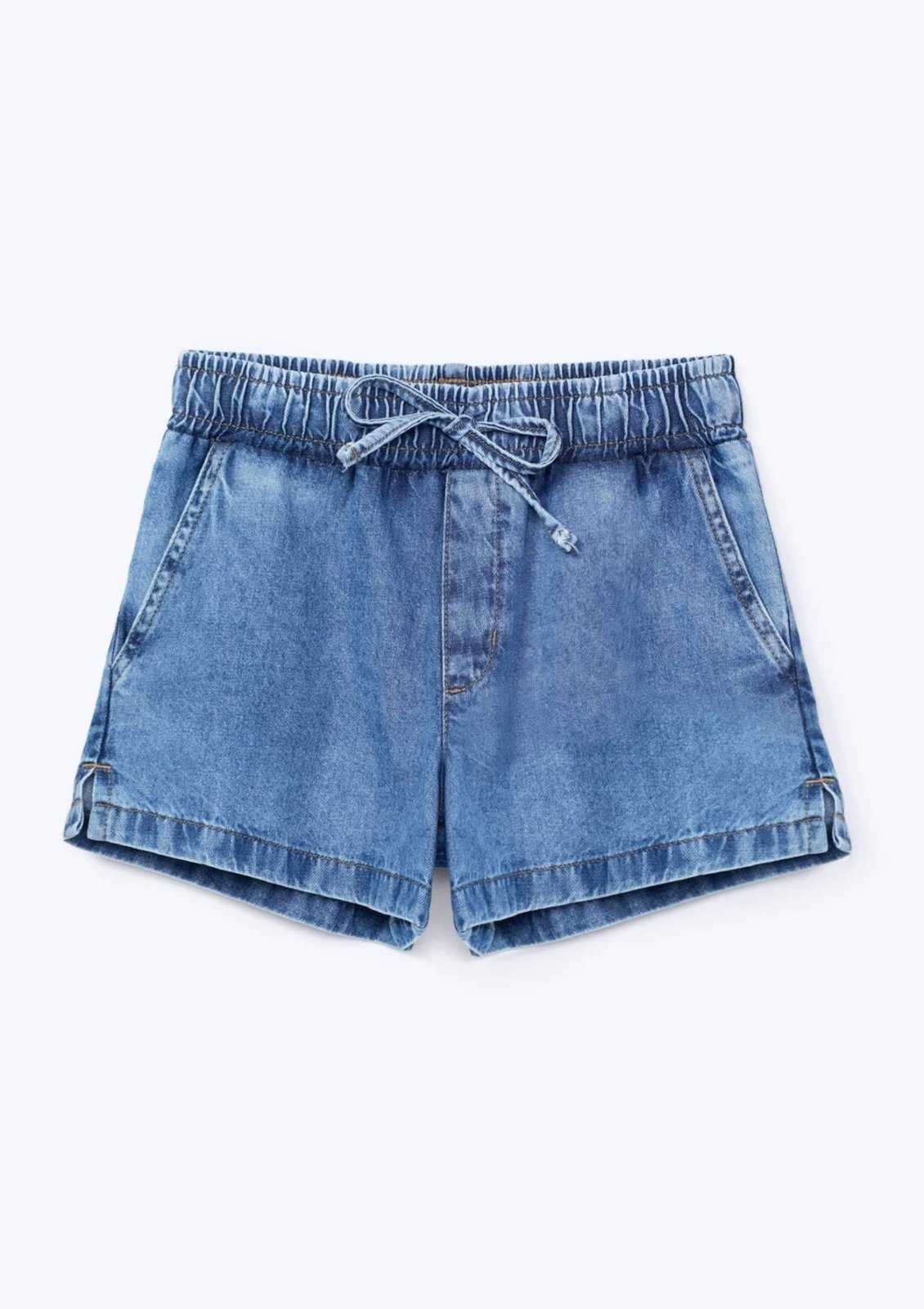 Infantil – Shorts Jeans Menina Com Cordão Hering