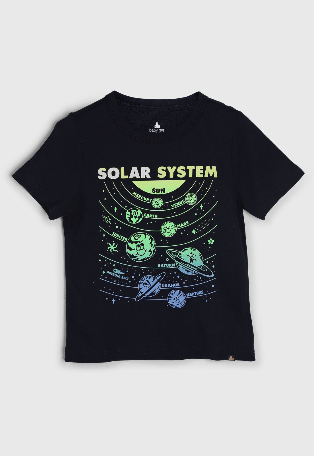 Camiseta GAP Estampa Sistema Solar Azul Marinho