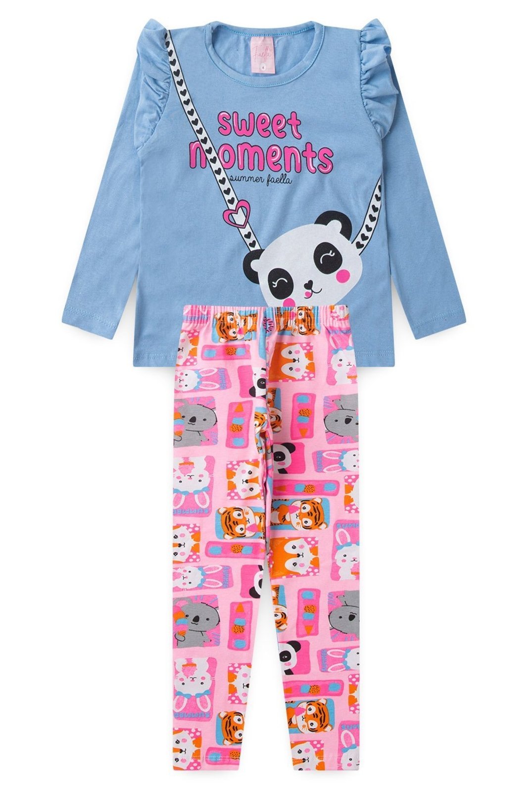 Infantil - Conjunto Meia Estação Feminino Pandinha - Azul
