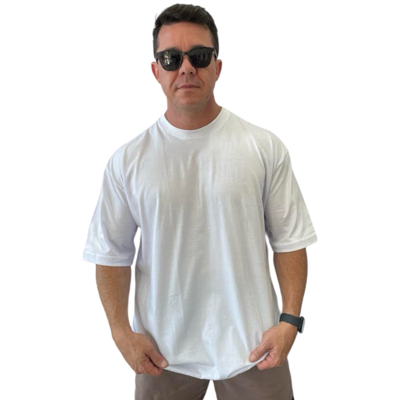 Vista 3 Kit 3 Camisetas Oversized Algodão Larga Stecchi STECCHI MODA roxo STECCHI MODA roxo