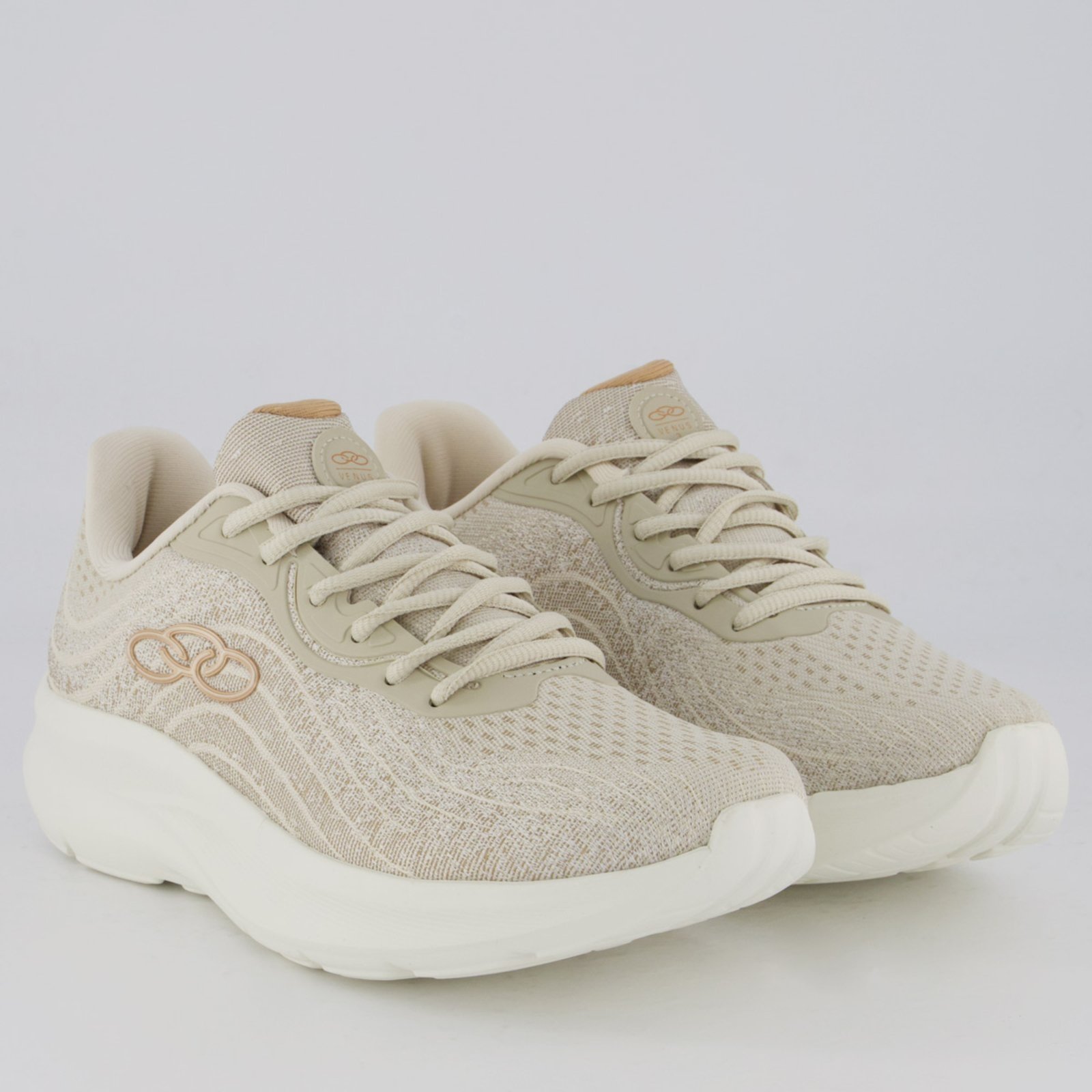 Vista 3 Tênis Olympikus Venus 3 Feminino Off White cinza white OLYMPIKUS cinza white