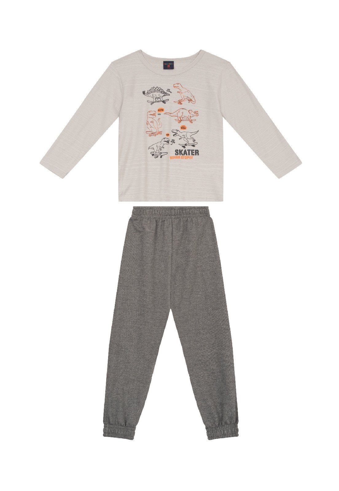 Infantil - Conjunto Camiseta e Calça Guloseima Cinza