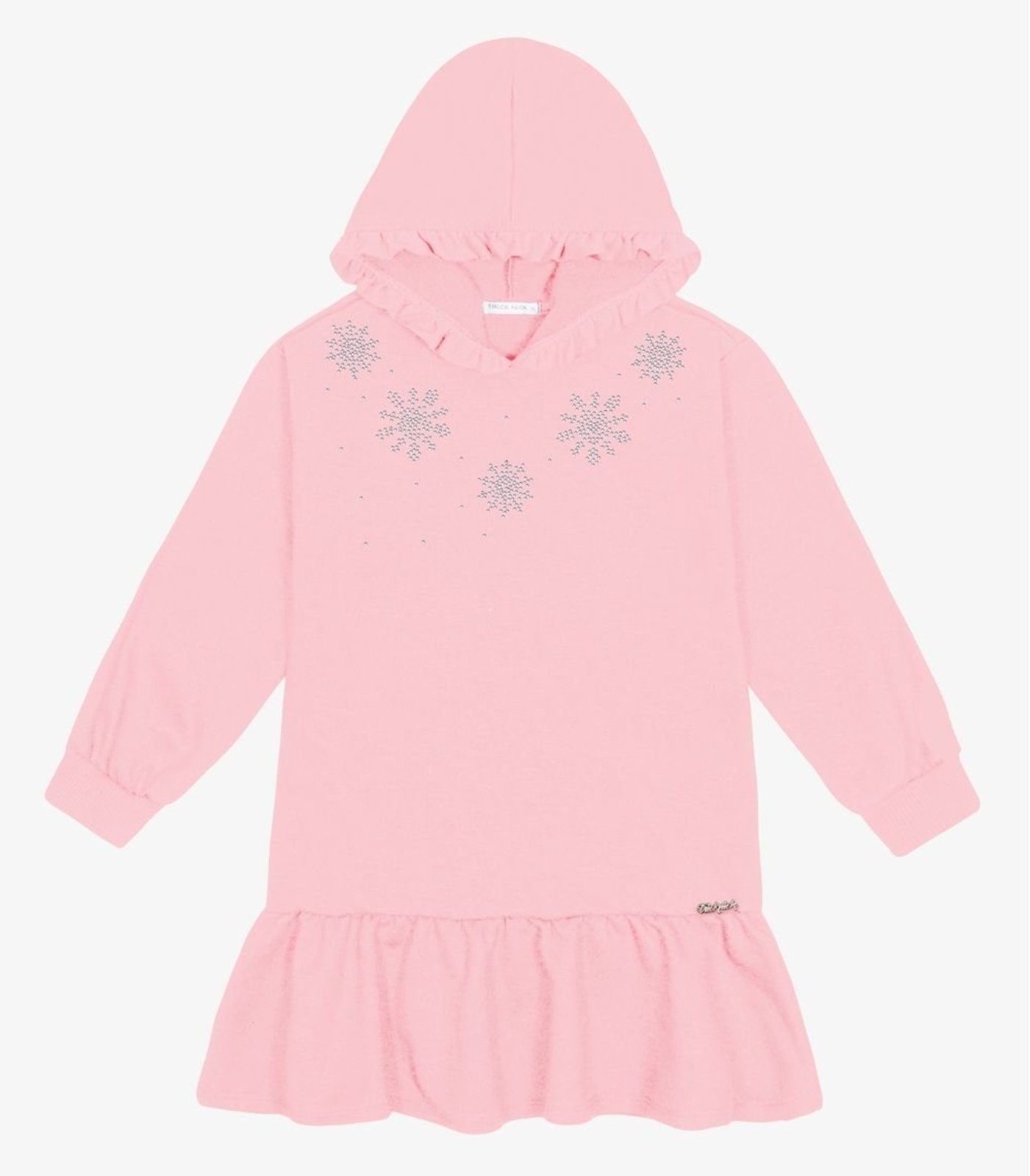 Infantil - Vestido Manga Longo Menina Trick Nick Rosa