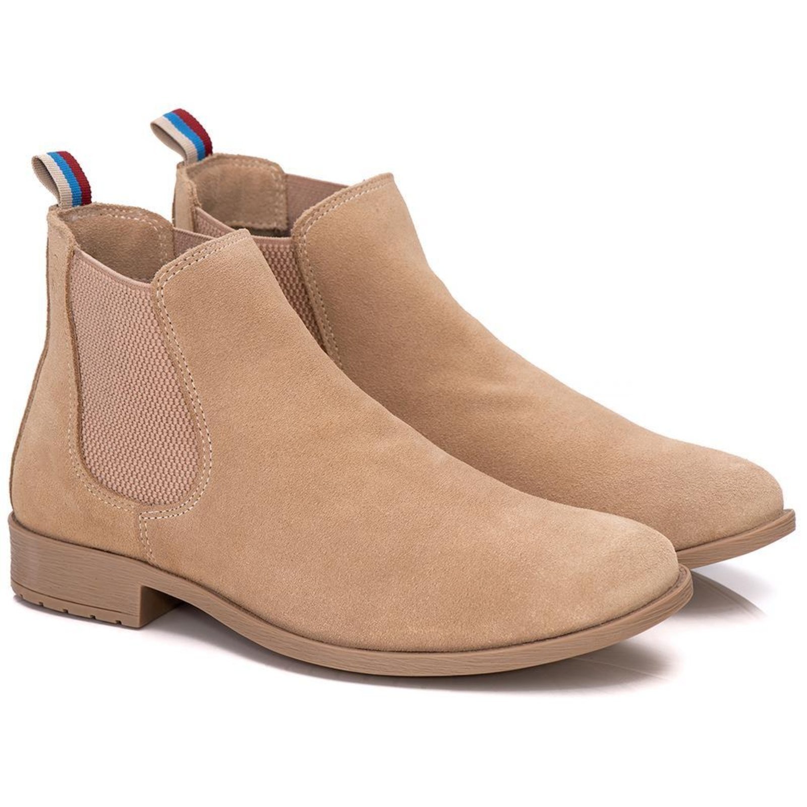 Botina Chelsea Masculina Couro Casual Confortável Bege 37 Bege
