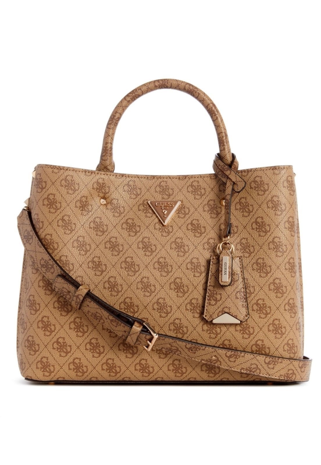 Vista 2 Bolsa Guess Meridian Ii Girlfriend Satchel Bege amarelo Guess amarelo
