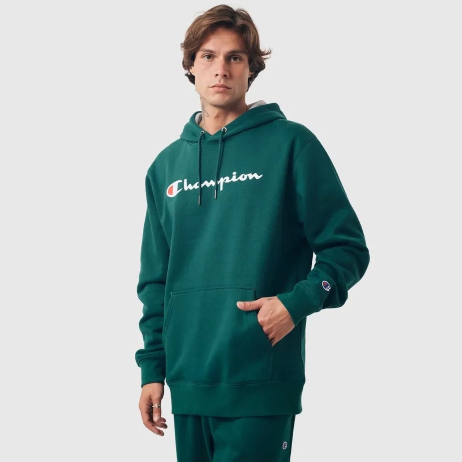 Moletom Champion Athletic Script Logo - NIGHT GARDEN