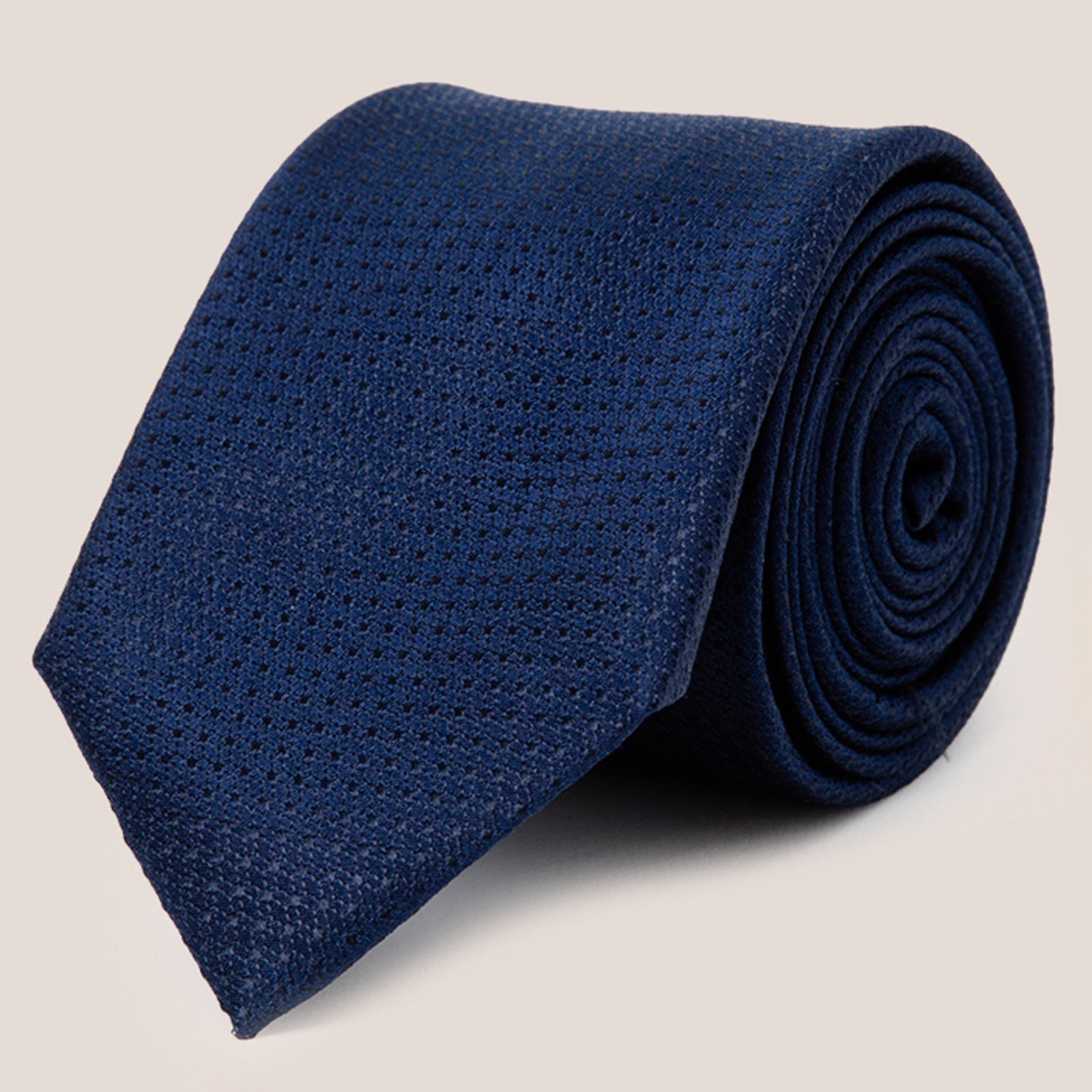 Gravata de Seda Dudalina Maquinetada In25 Marinho Masculino