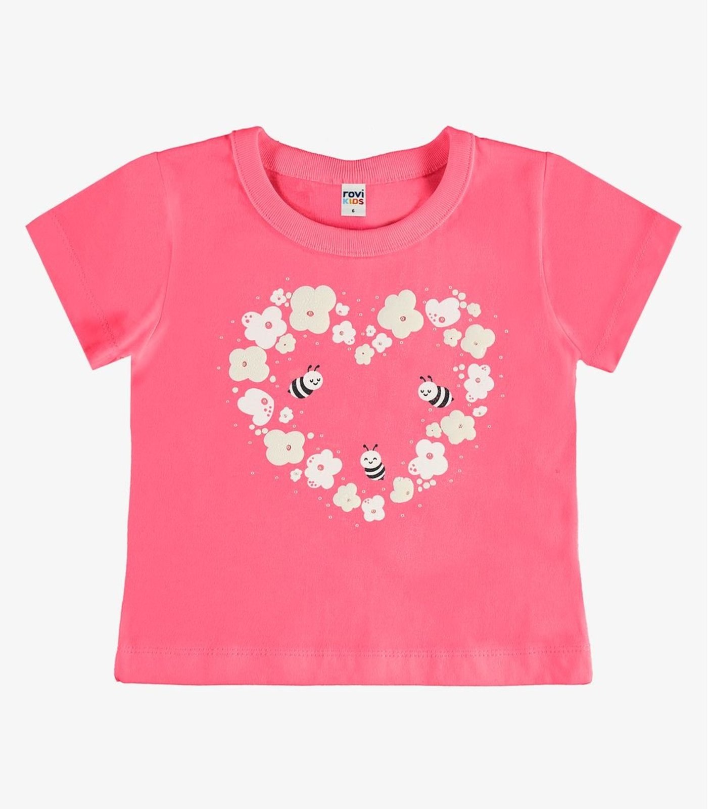 Infantil - Blusa Meia Malha Com Estampa Rovi Rosa