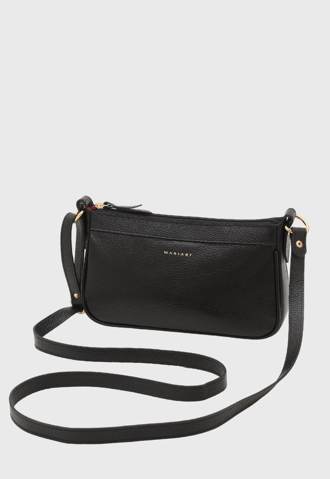 Bolsa Transversal de Couro Mariart Maragogi Preta