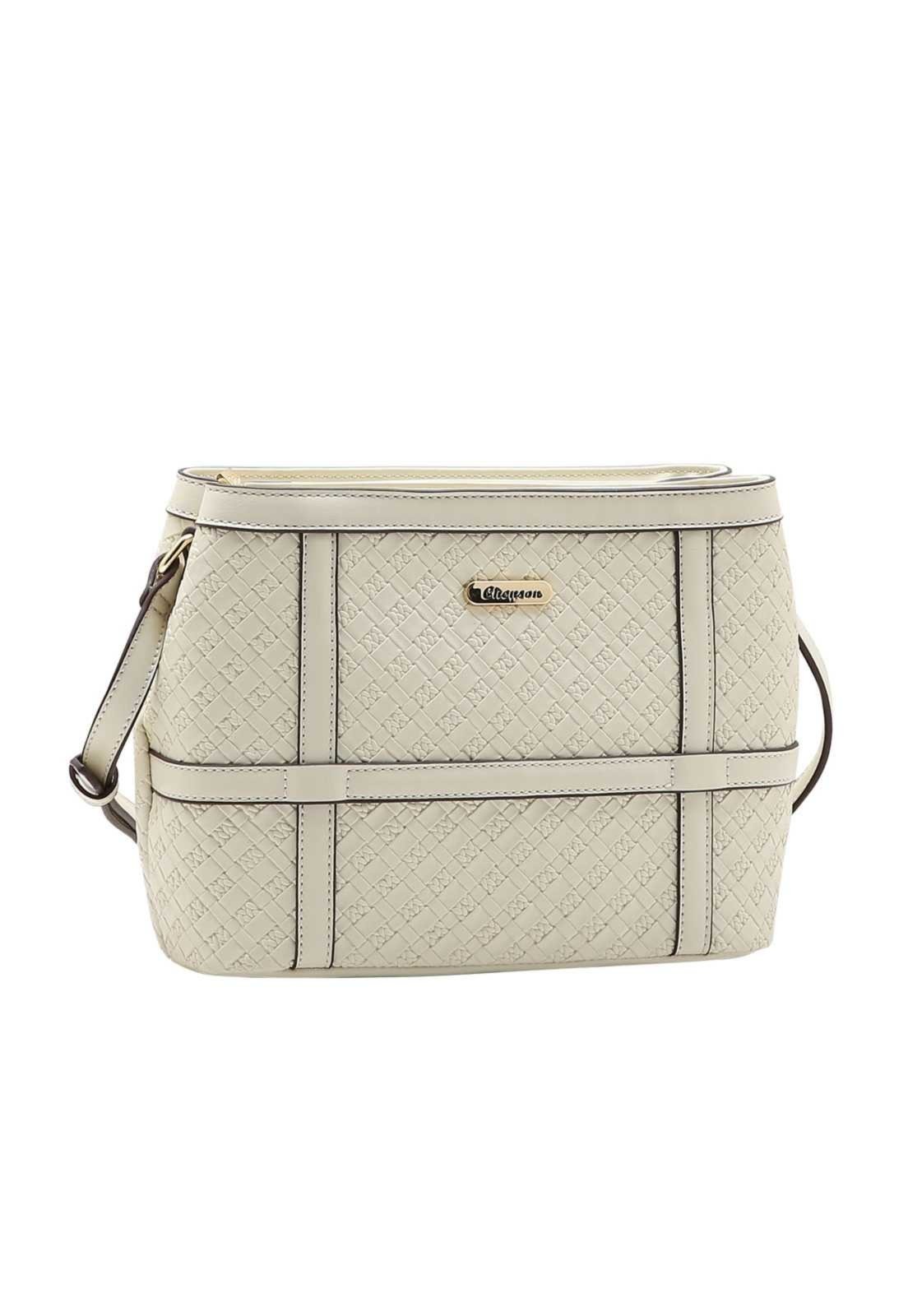 Bolsa Feminina Chenson Transversal Delicado 3485902 OFF WHITE